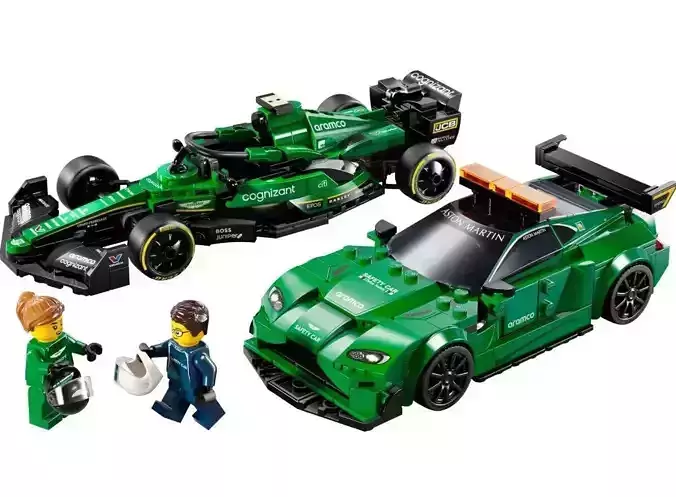 PixelBricks3D - LEGO Aston Martin Safety Car and AMR23 Set 