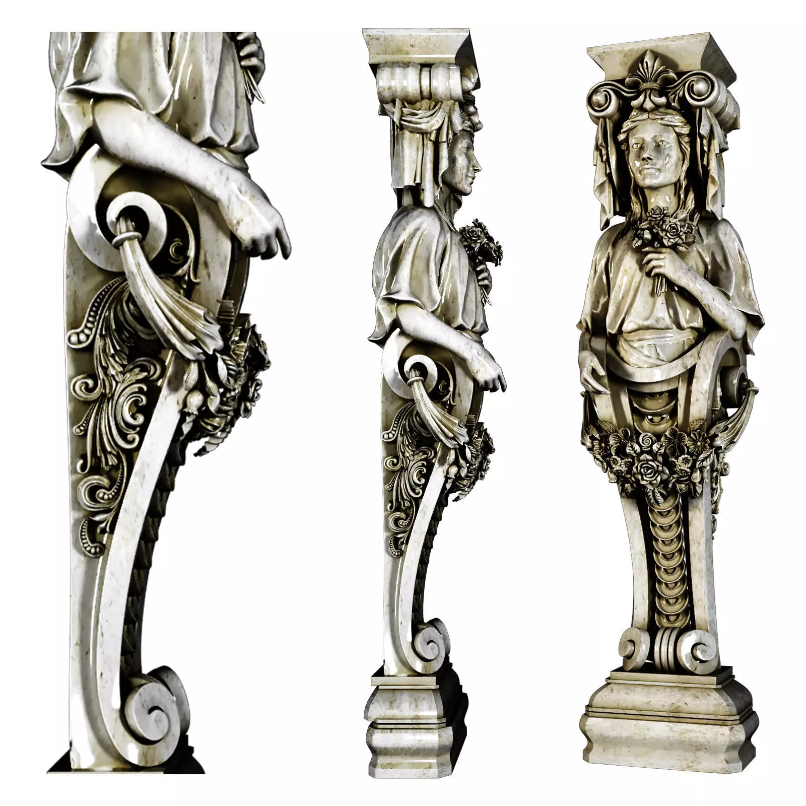 Statue Bracket 3D model_0