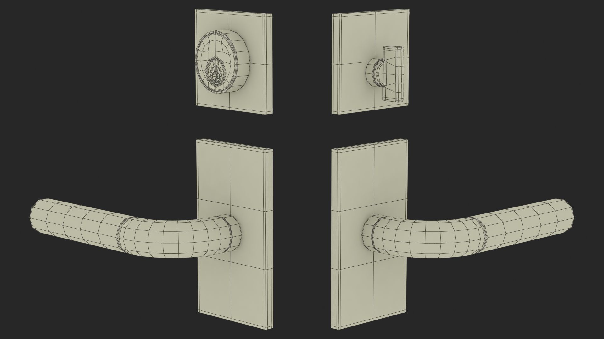 Tumalo Nickel Square Deadbolt 3D model_11