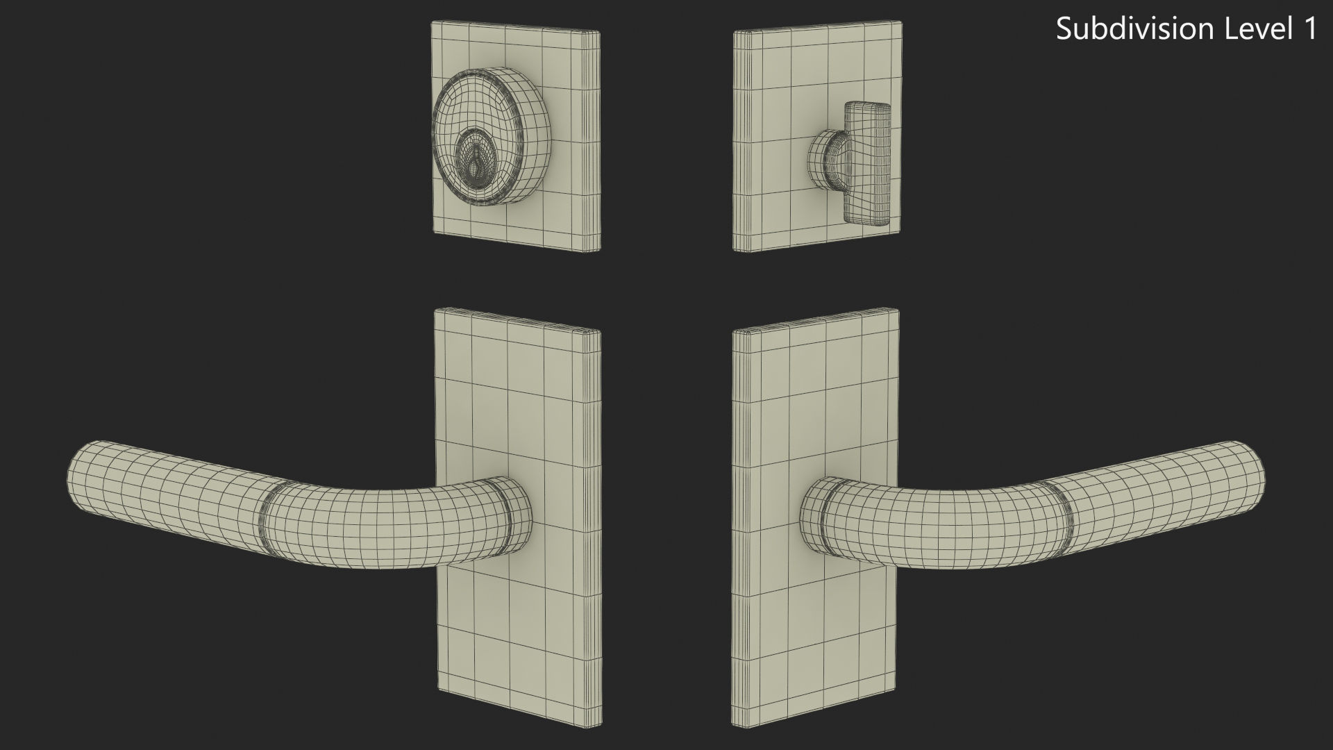 Tumalo Nickel Square Deadbolt 3D model_8