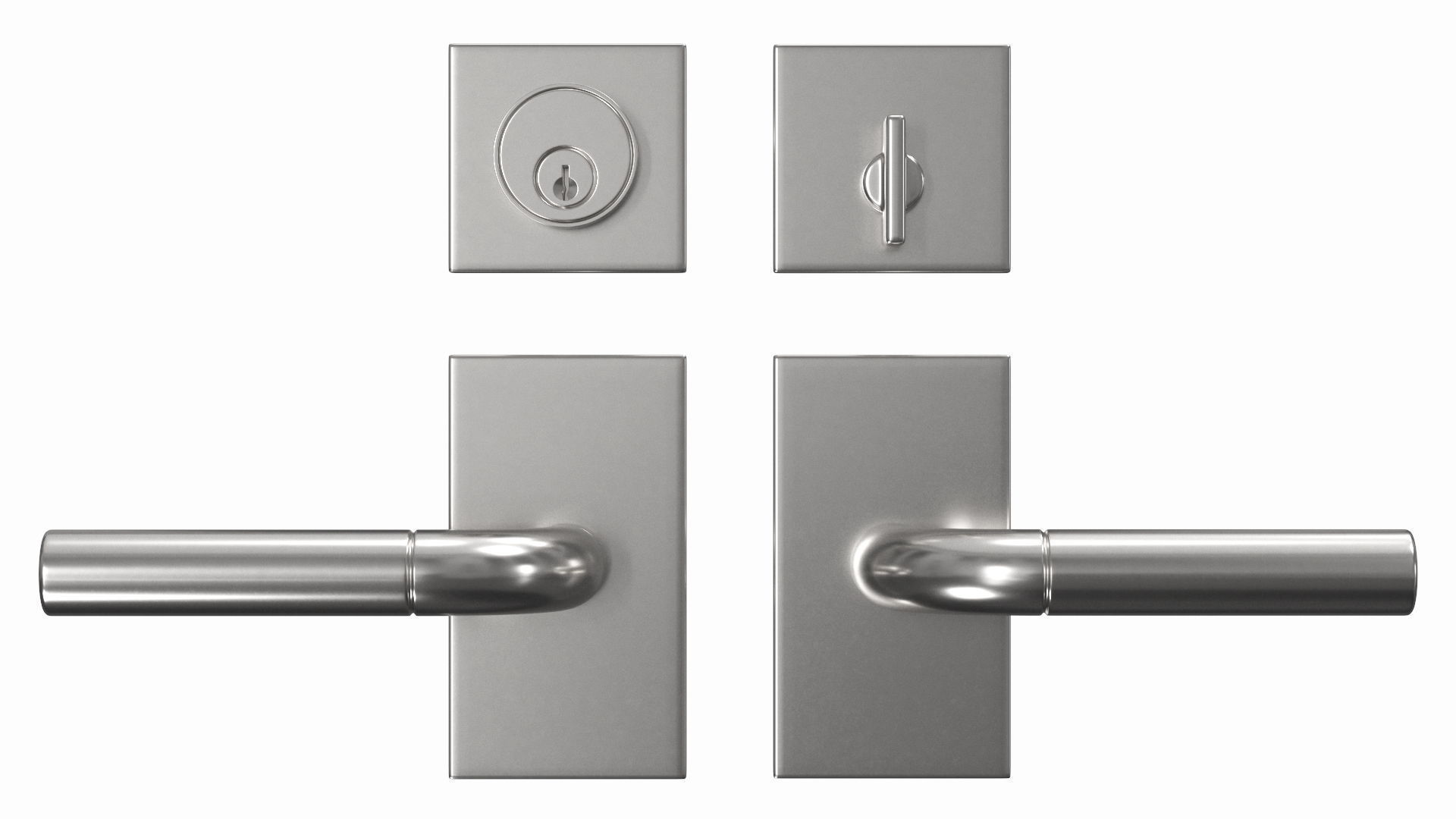 Tumalo Nickel Square Deadbolt 3D model_4