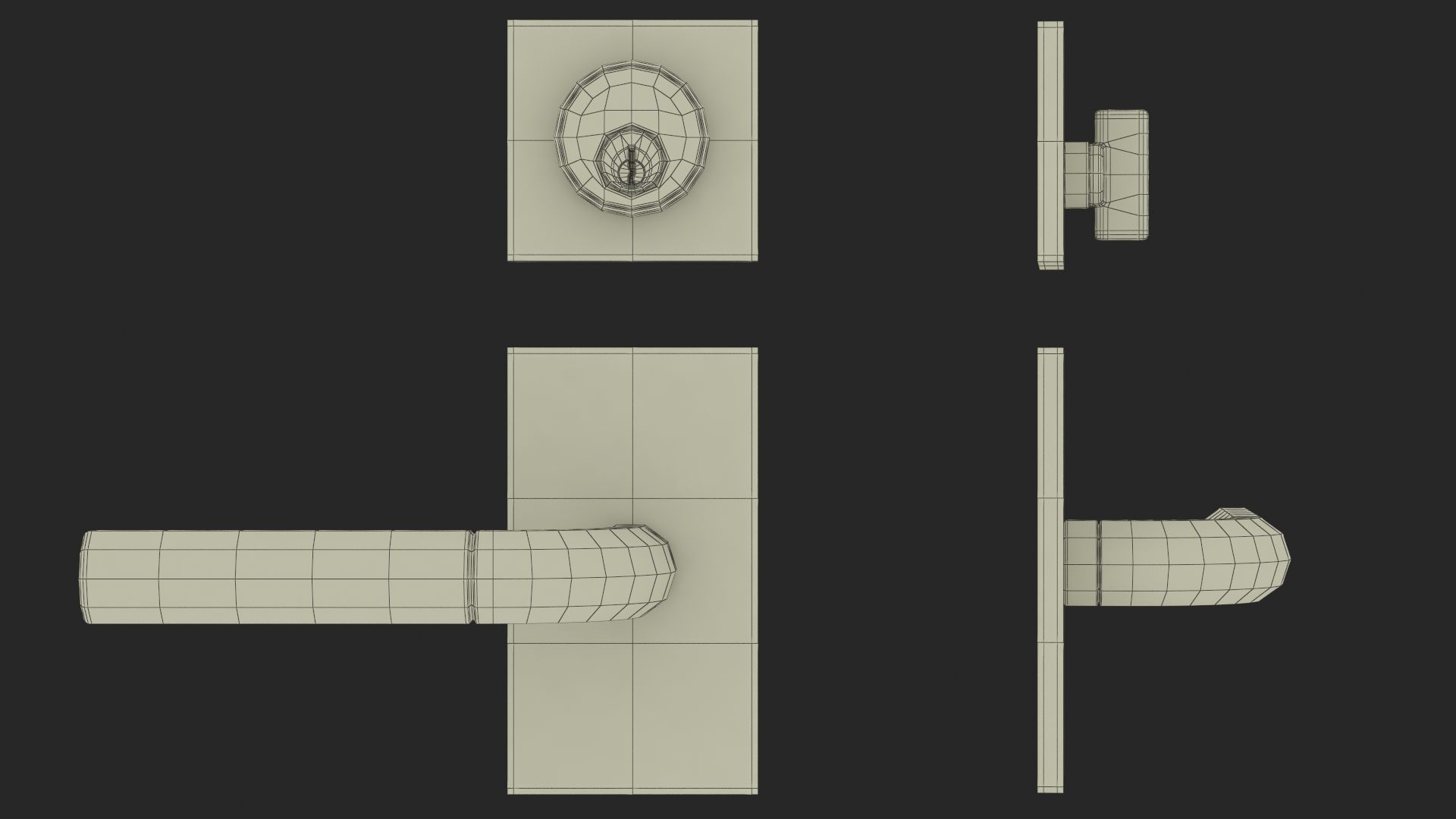 Tumalo Nickel Square Deadbolt 3D model_12