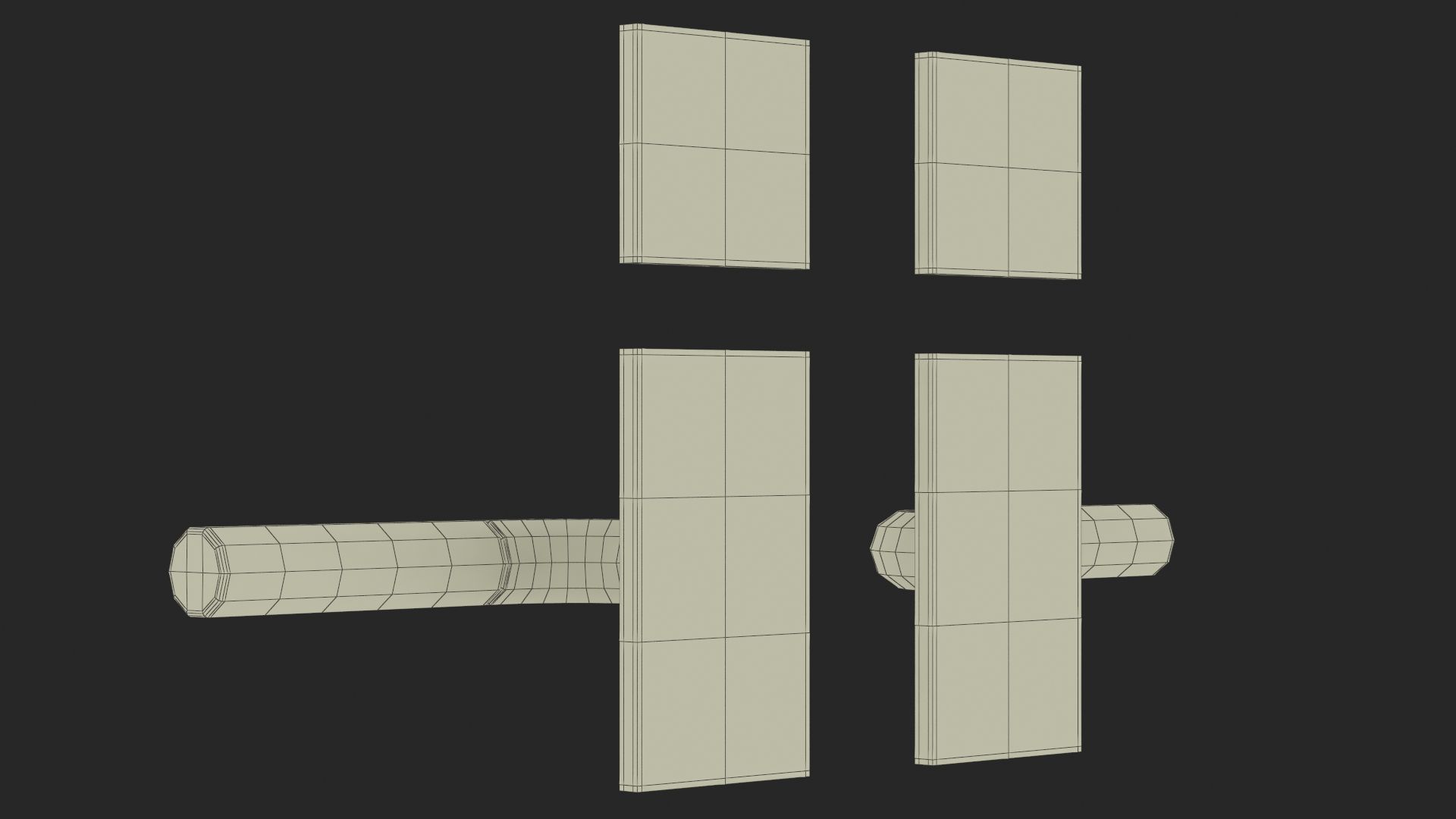 Tumalo Nickel Square Deadbolt 3D model_15
