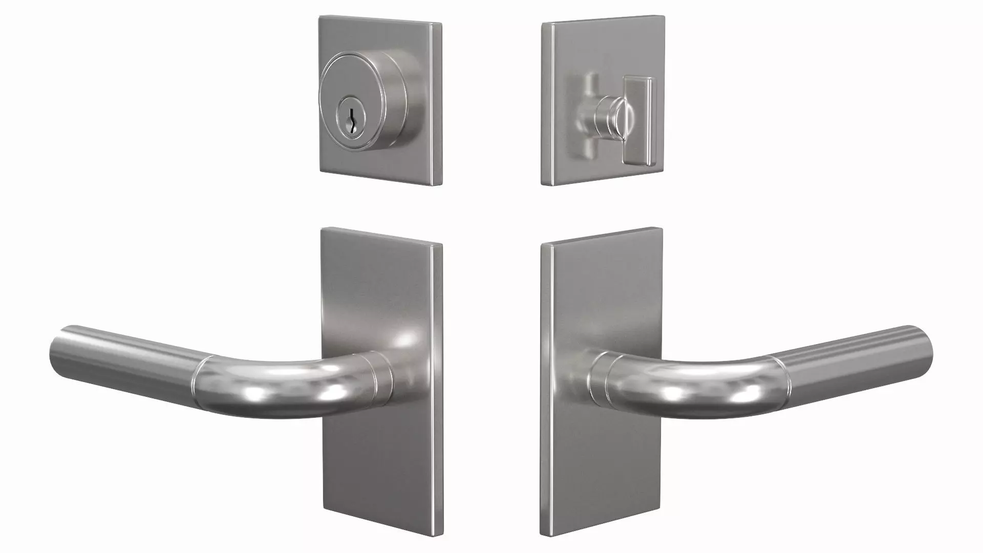 Tumalo Nickel Square Deadbolt 3D model_0