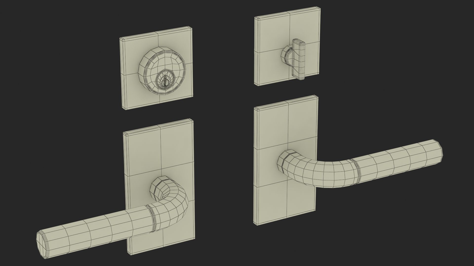 Tumalo Nickel Square Deadbolt 3D model_14