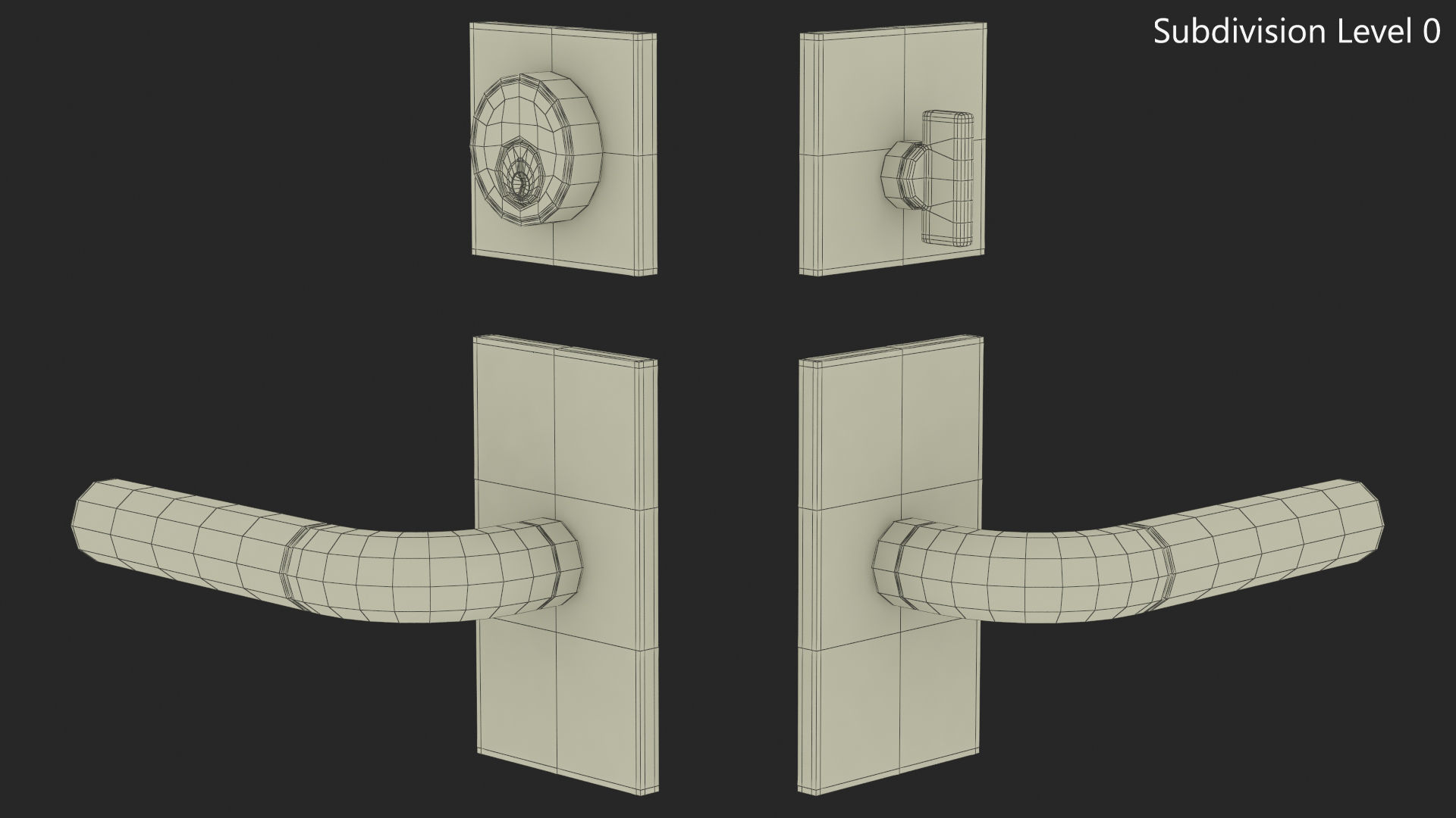 Tumalo Nickel Square Deadbolt 3D model_7