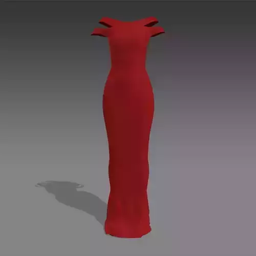 dress wide neckline double strap red color look