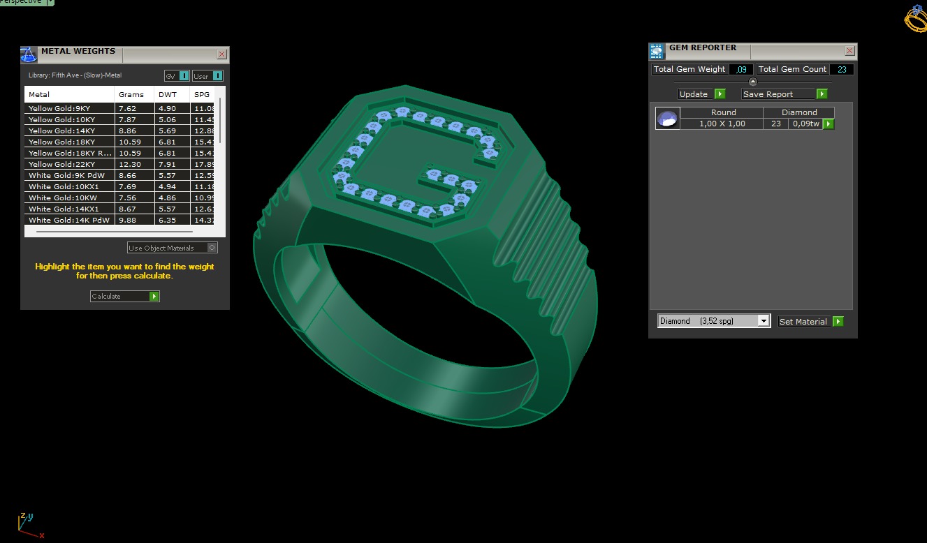 Ring G 3D print model_2