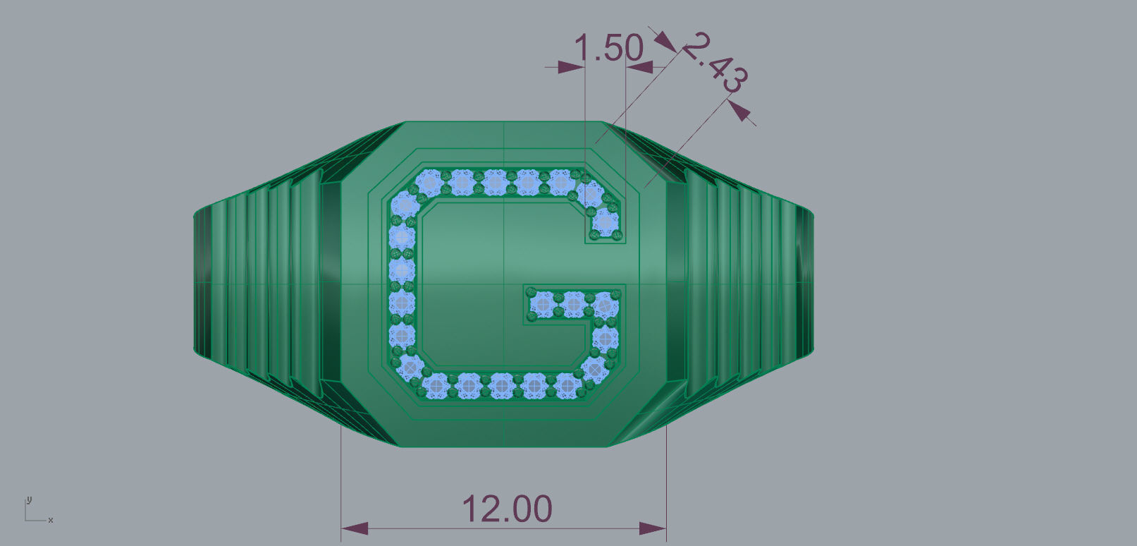Ring G 3D print model_3
