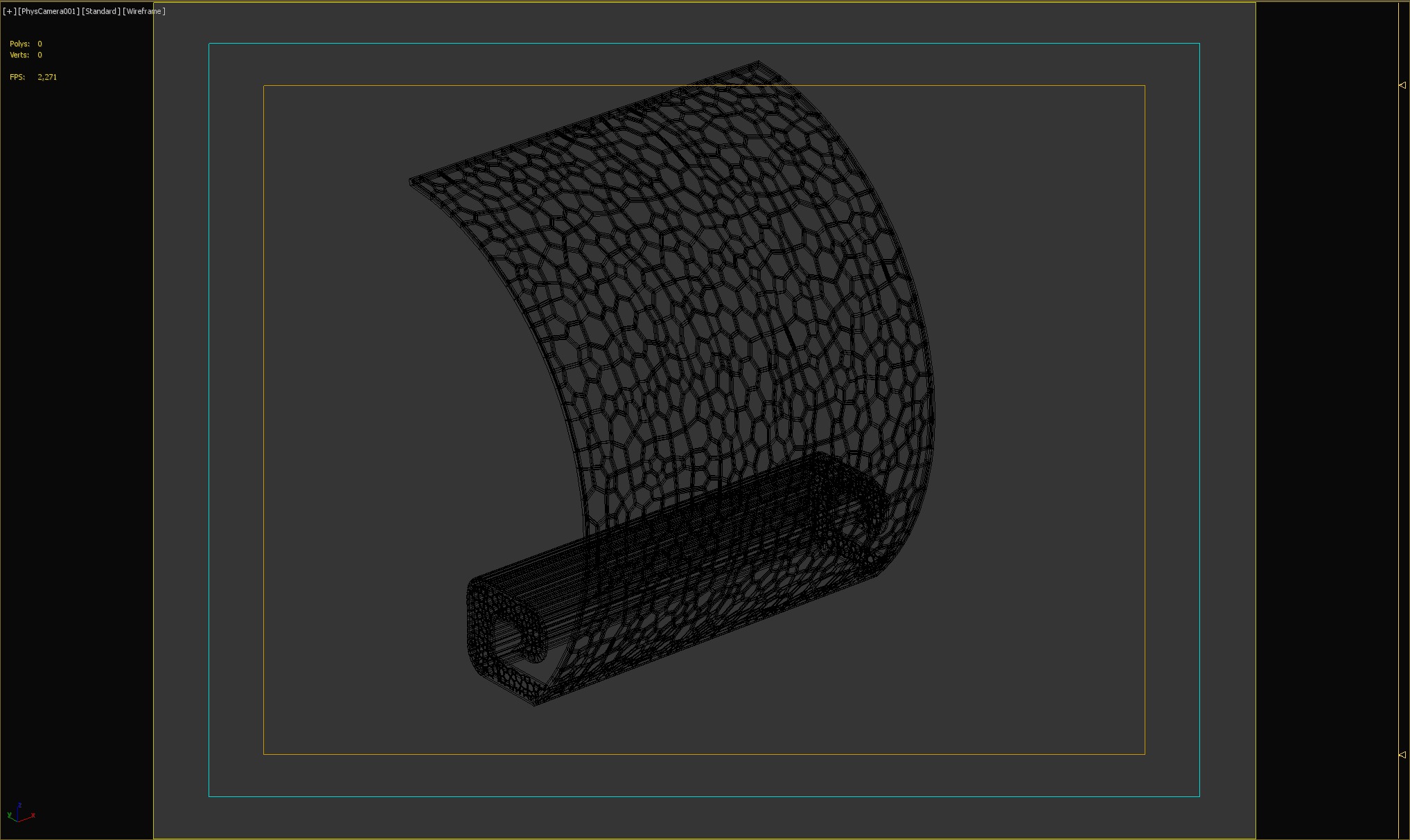 Modern Bench with Perforated Metal Shade 3D model_4