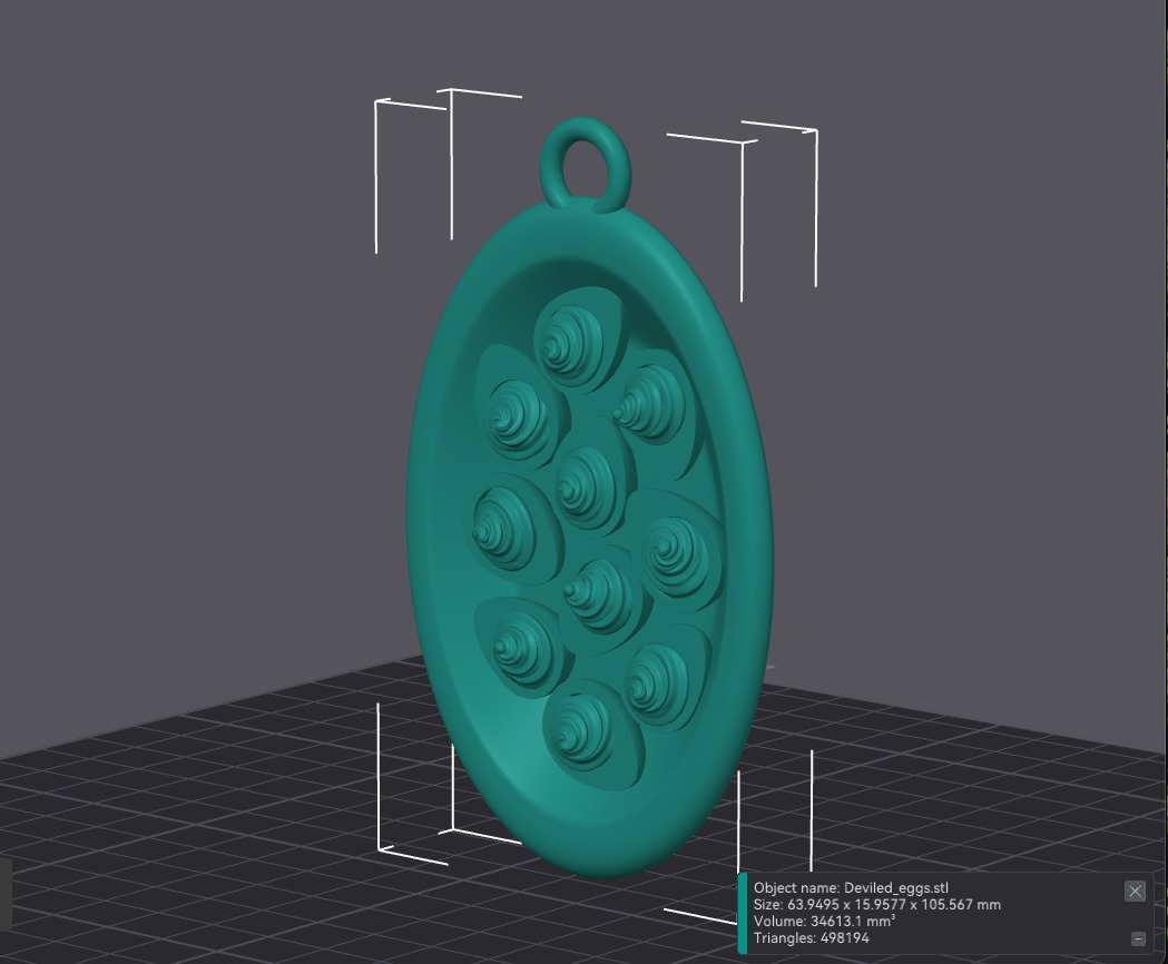 Deviled Eggs Christmas Tree Ornament 3D print model_3