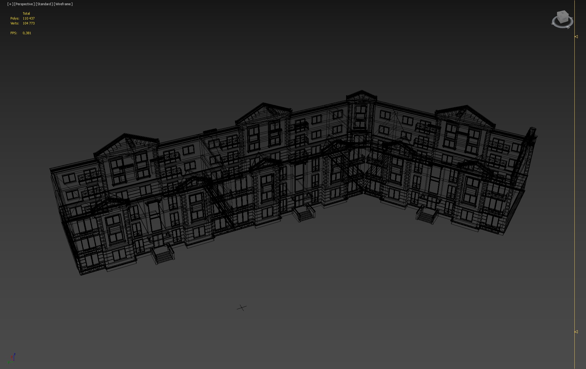 Classical Apartment Building 3D model_4