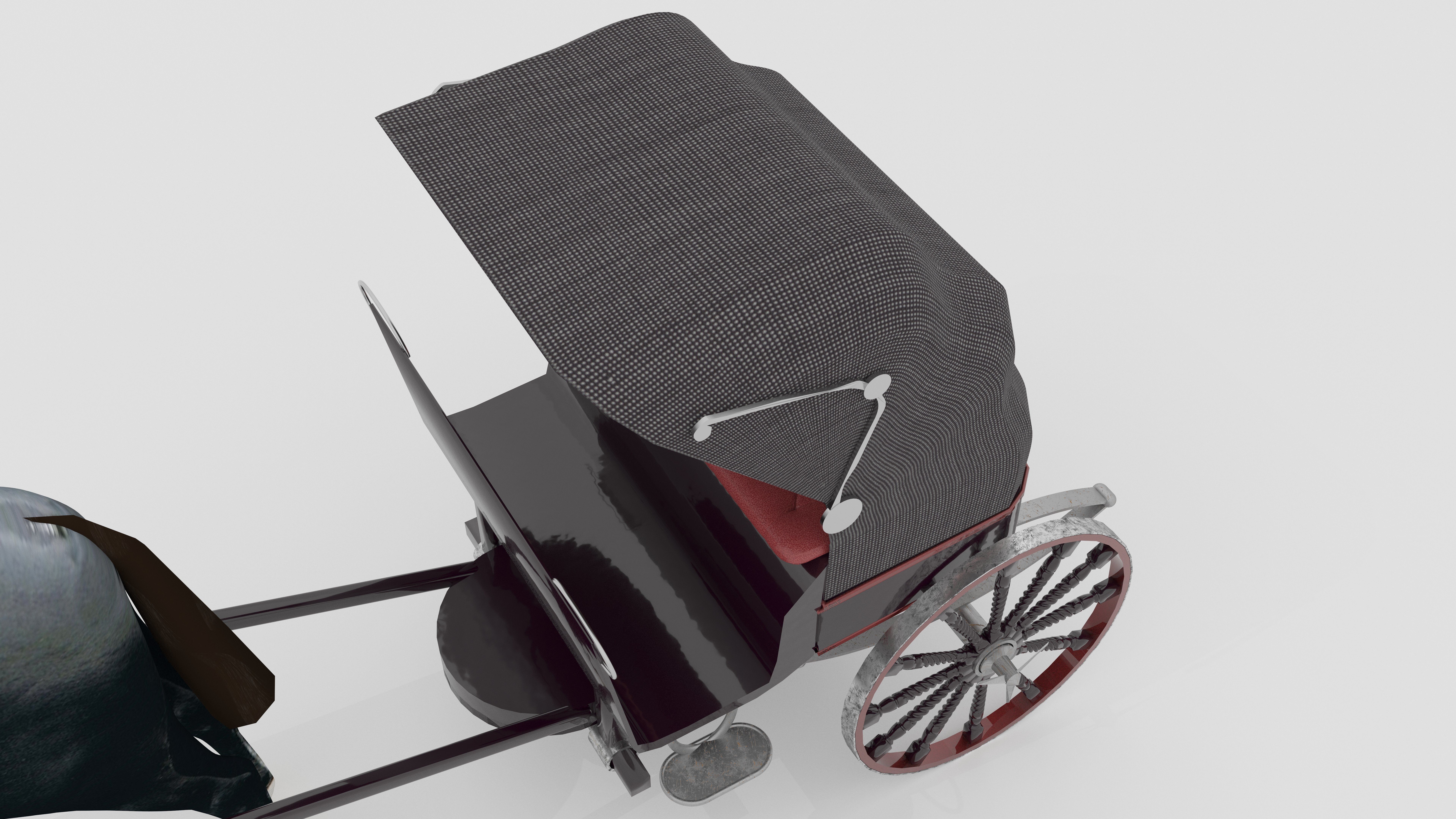Race Chariot 3D model_9