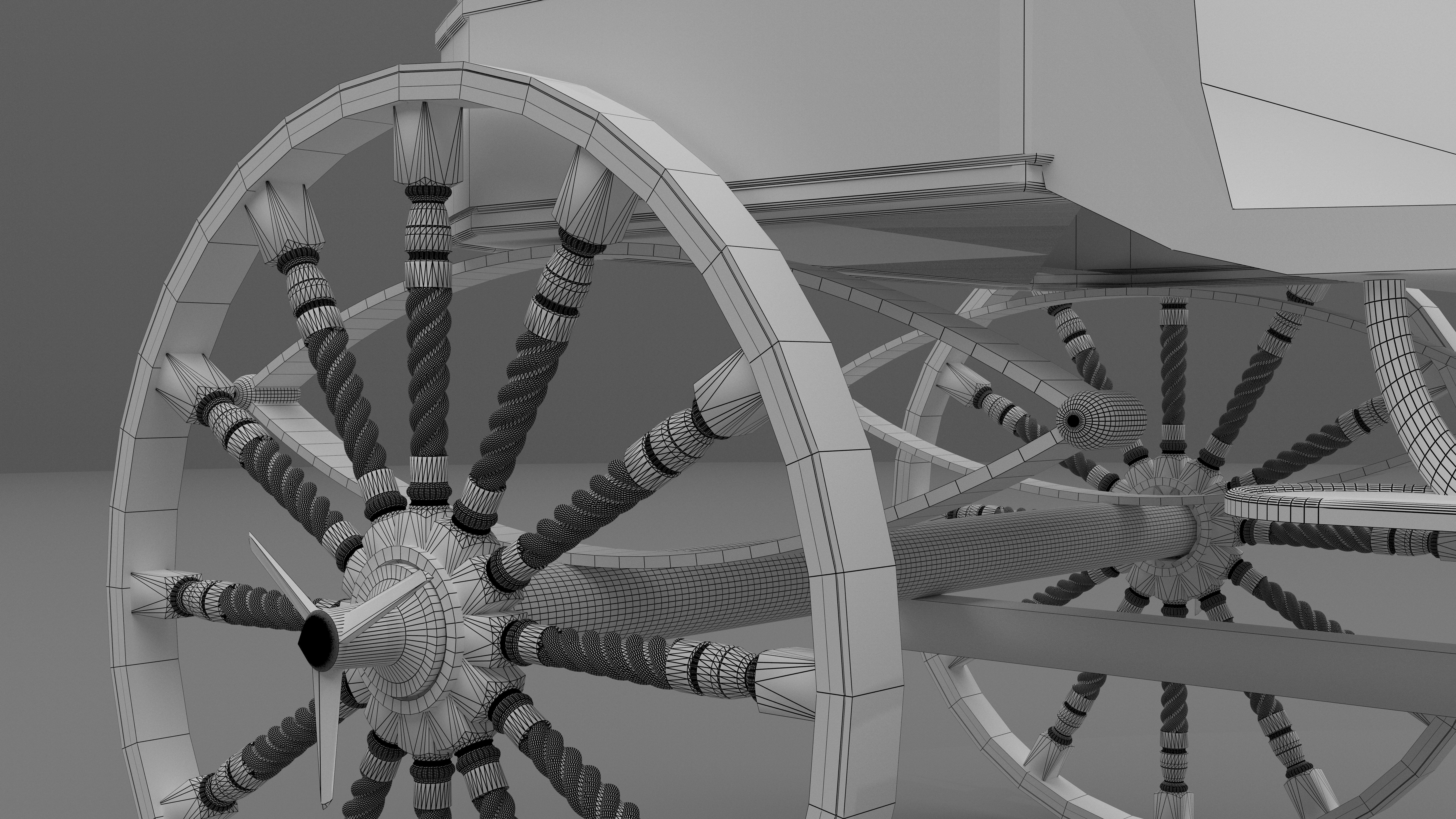 Race Chariot 3D model_15