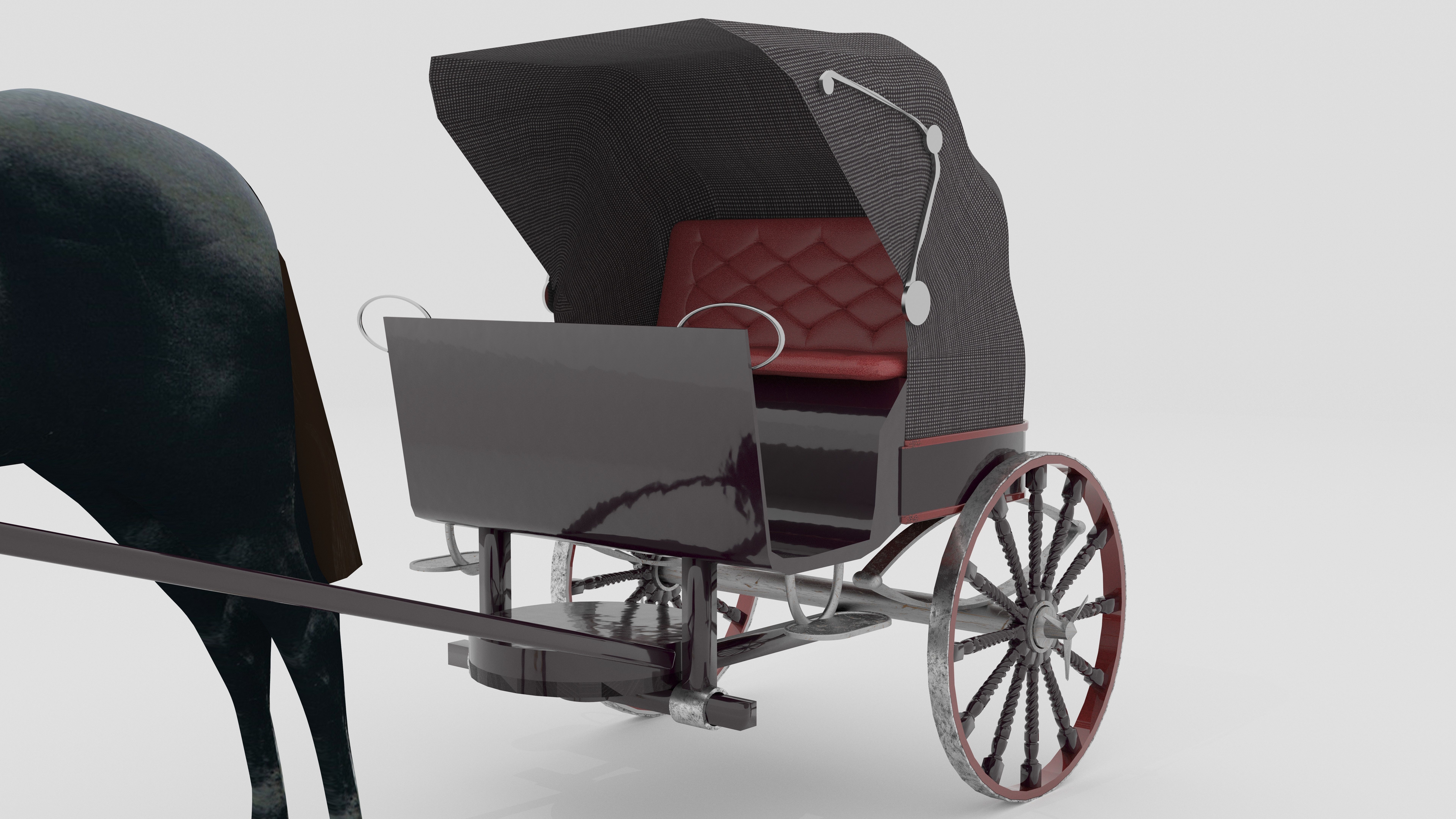 Race Chariot 3D model_1