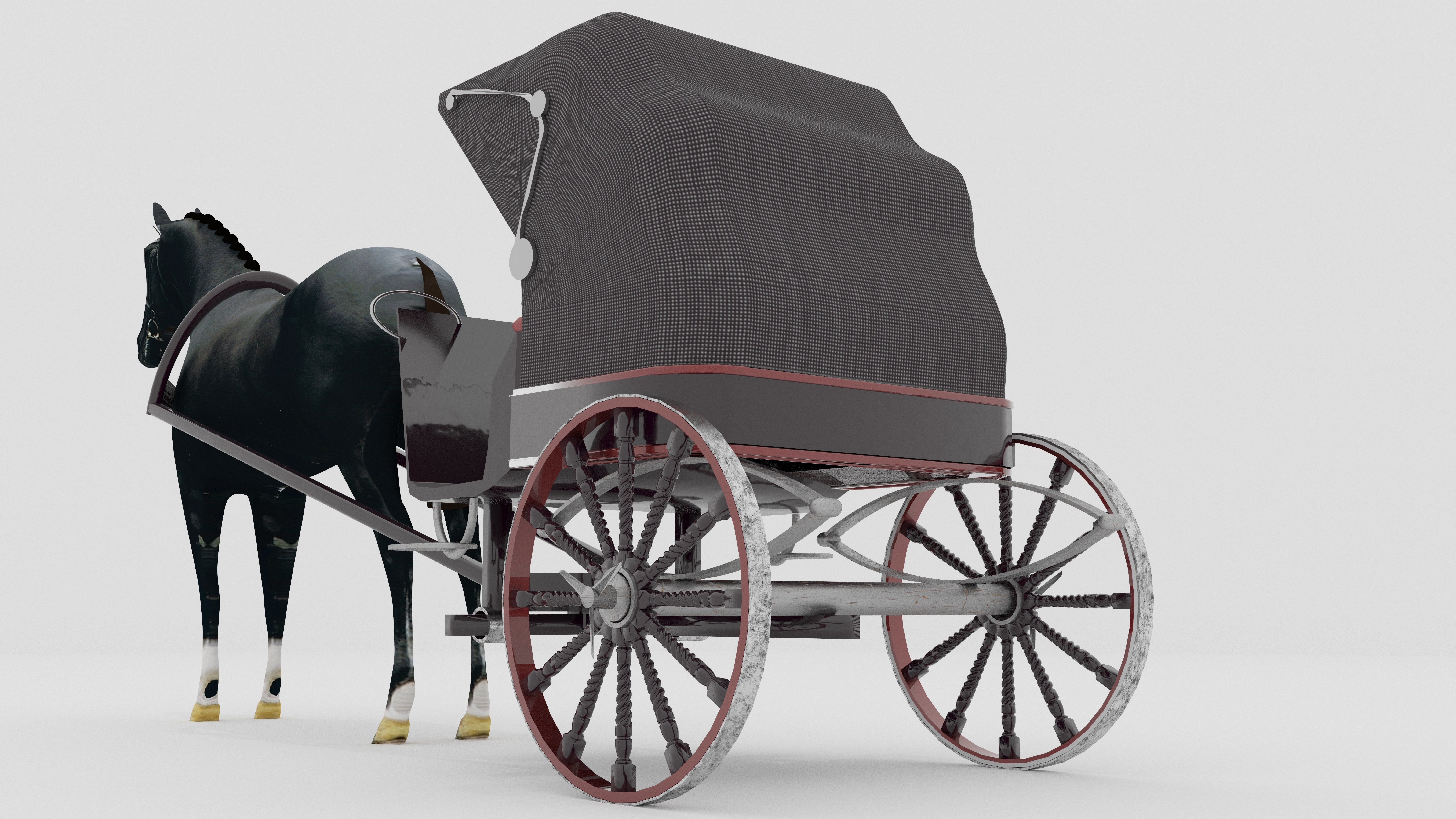 Race Chariot 3D model_5
