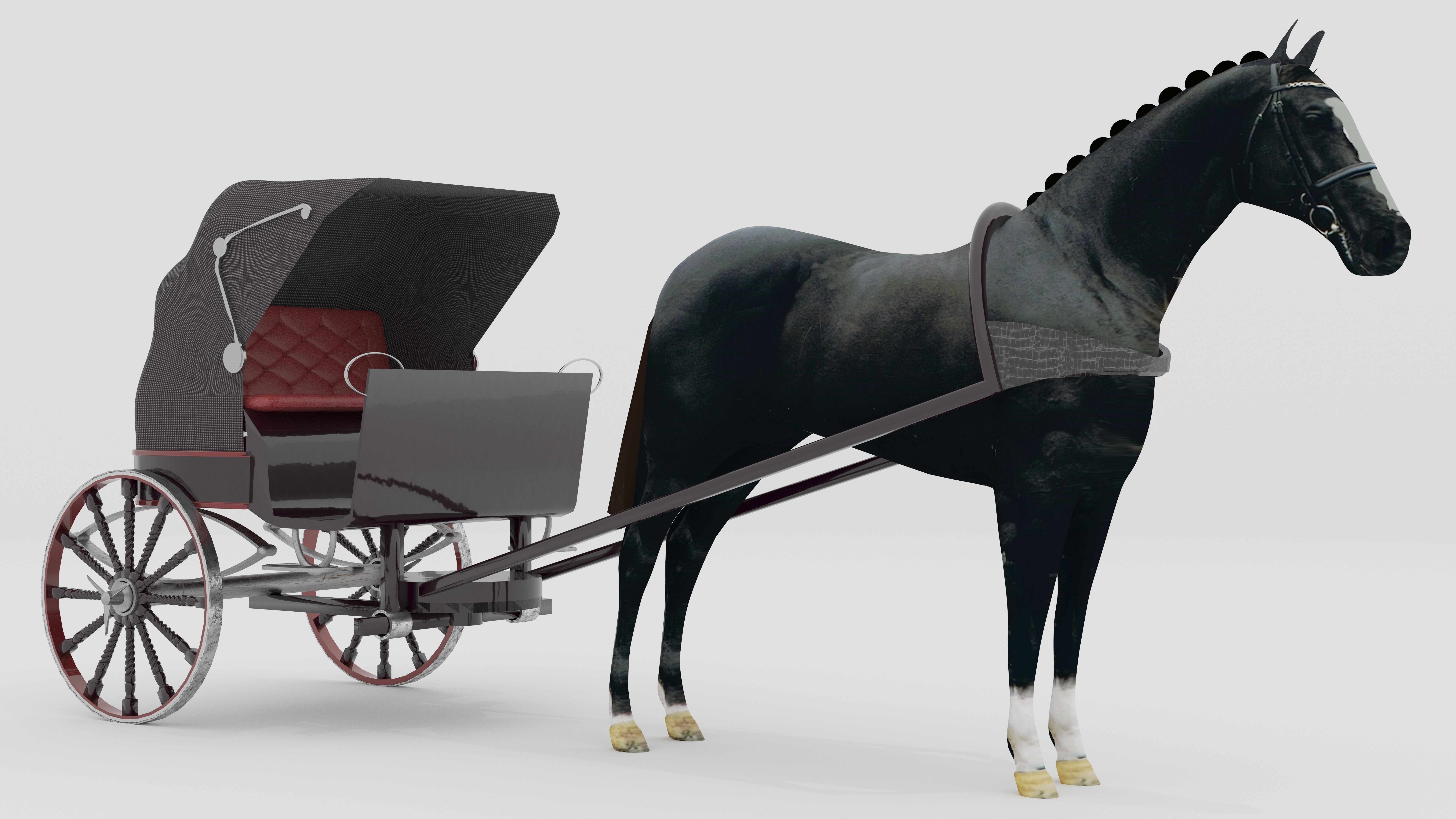 Race Chariot 3D model_4