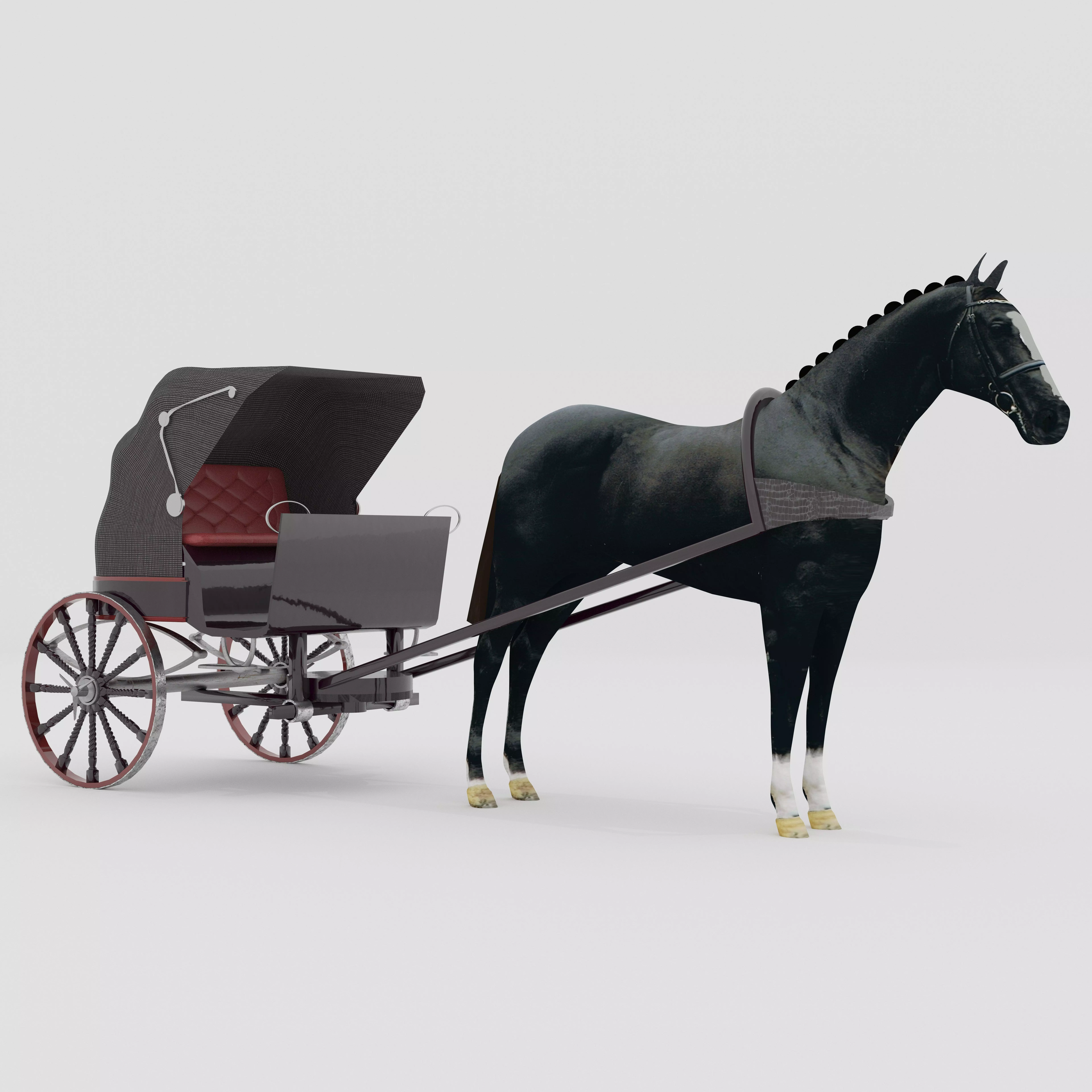 Race Chariot 3D model_0