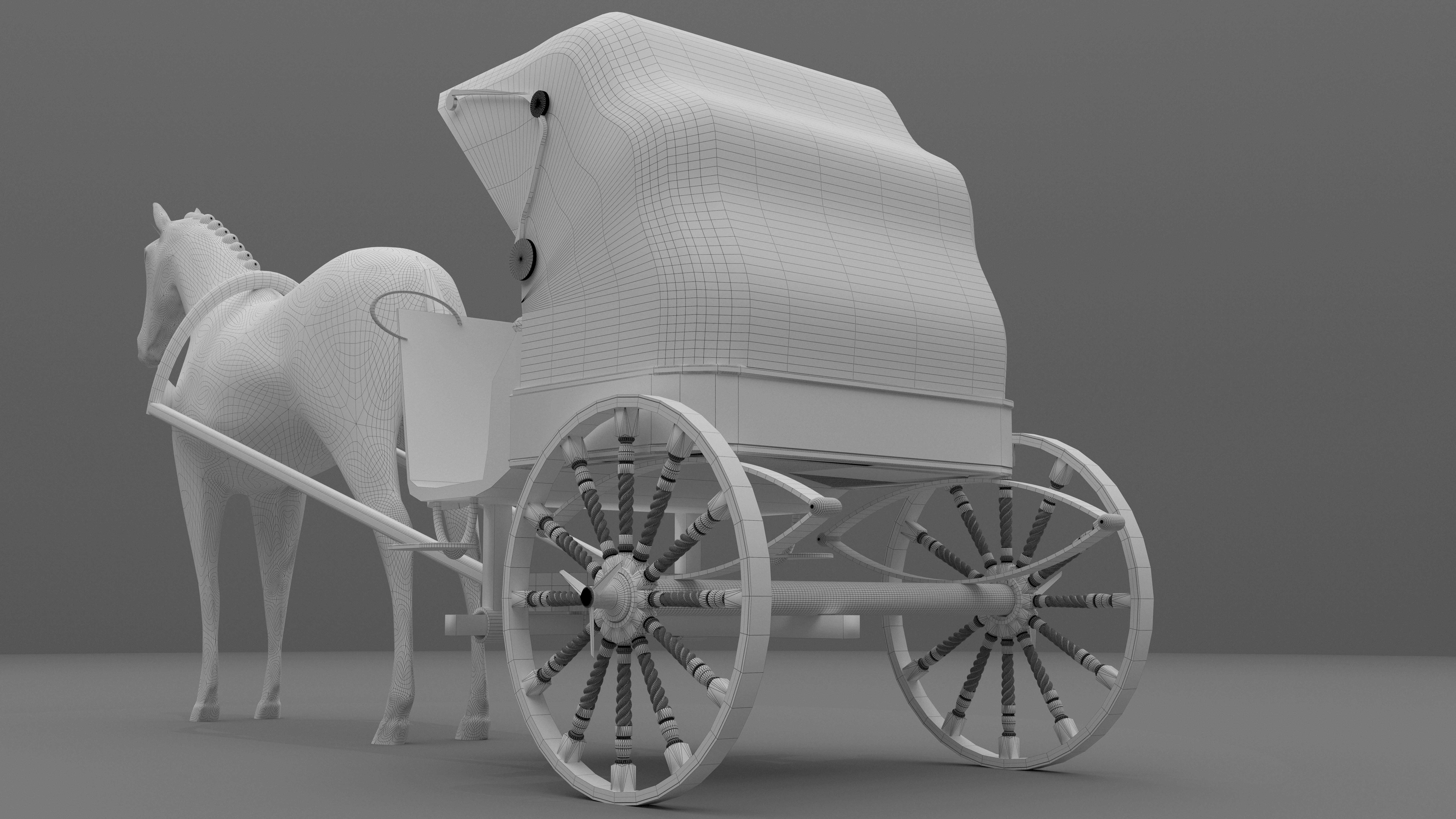 Race Chariot 3D model_19
