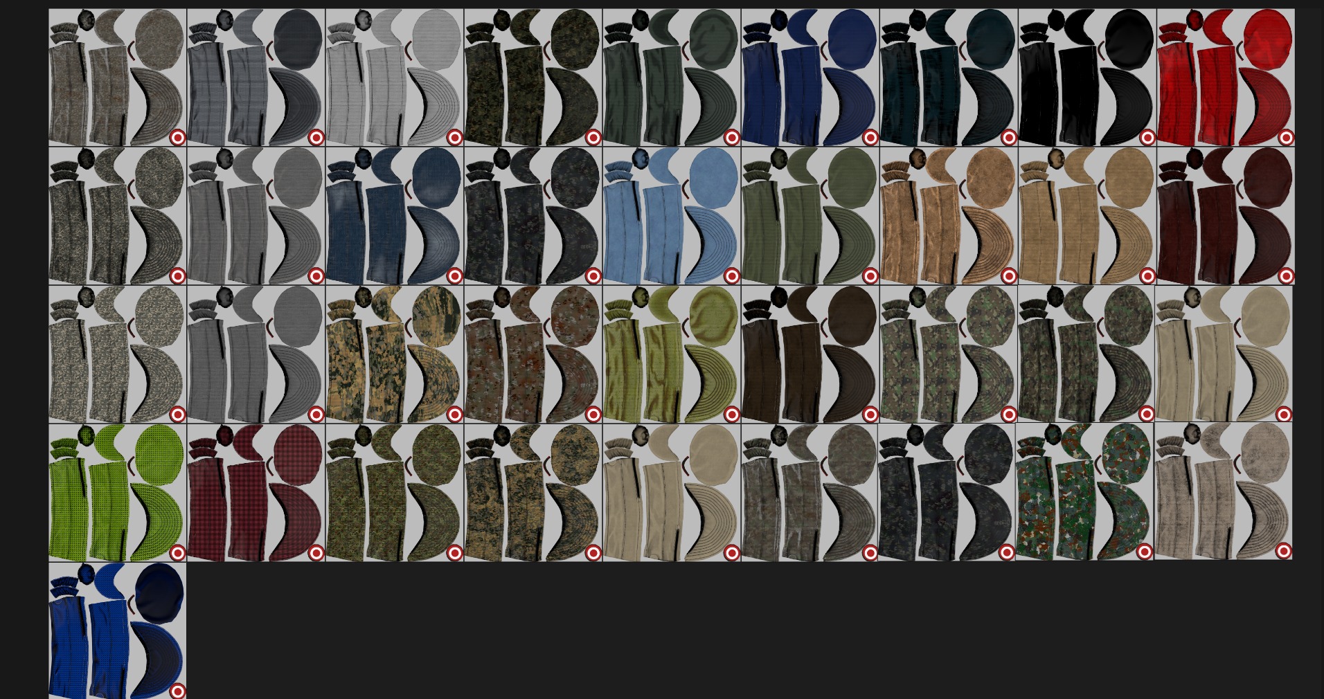 Austrian Armed Forces Hat 36 Color Variations Ready Games  Low-poly 3D model_7
