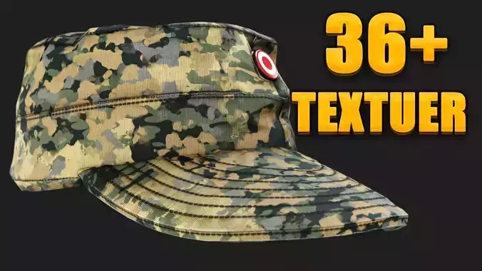 Austrian Armed Forces Hat 36 Color Variations Ready Games  Low-poly 3D model