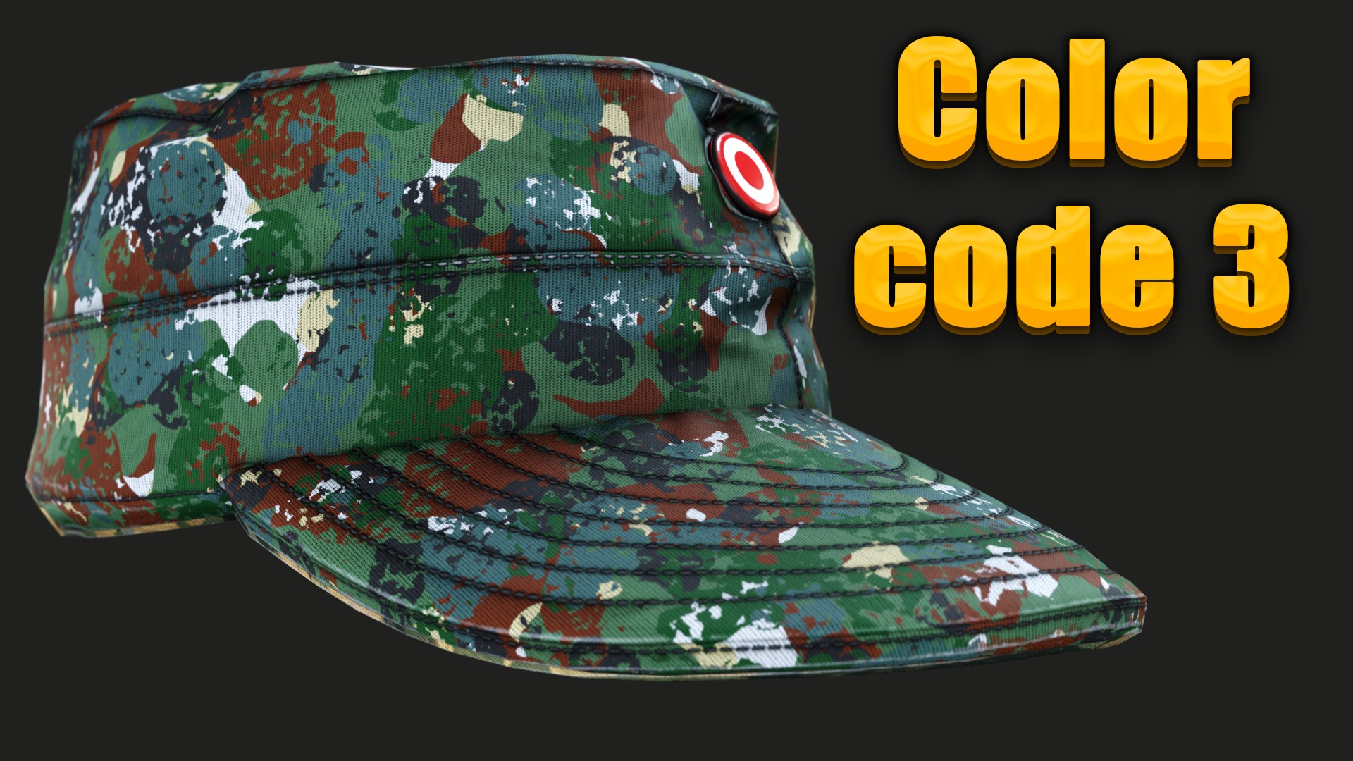 Austrian Armed Forces Hat 36 Color Variations Ready Games  Low-poly 3D model_19