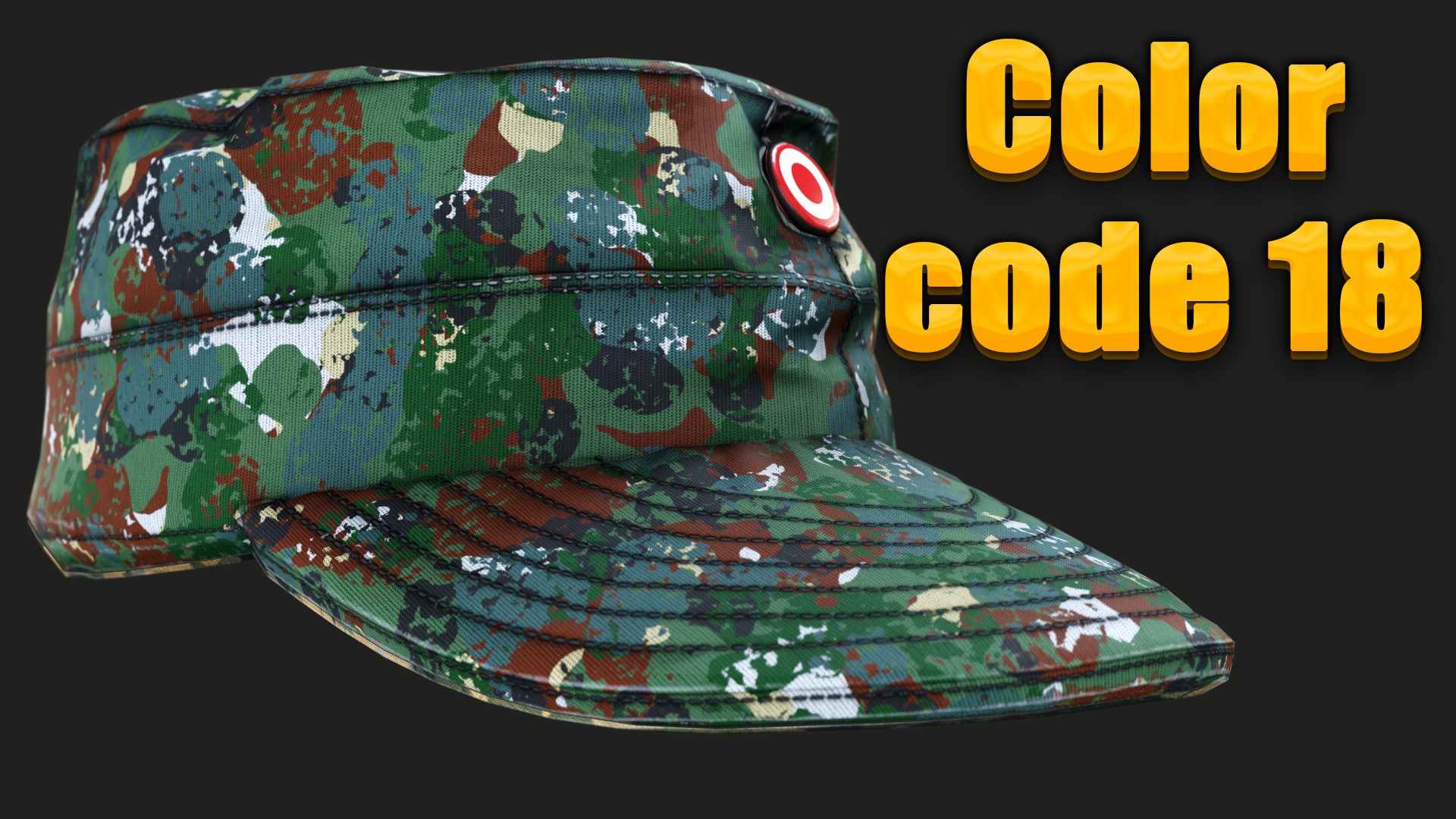 Austrian Armed Forces Hat 36 Color Variations Ready Games  Low-poly 3D model_27