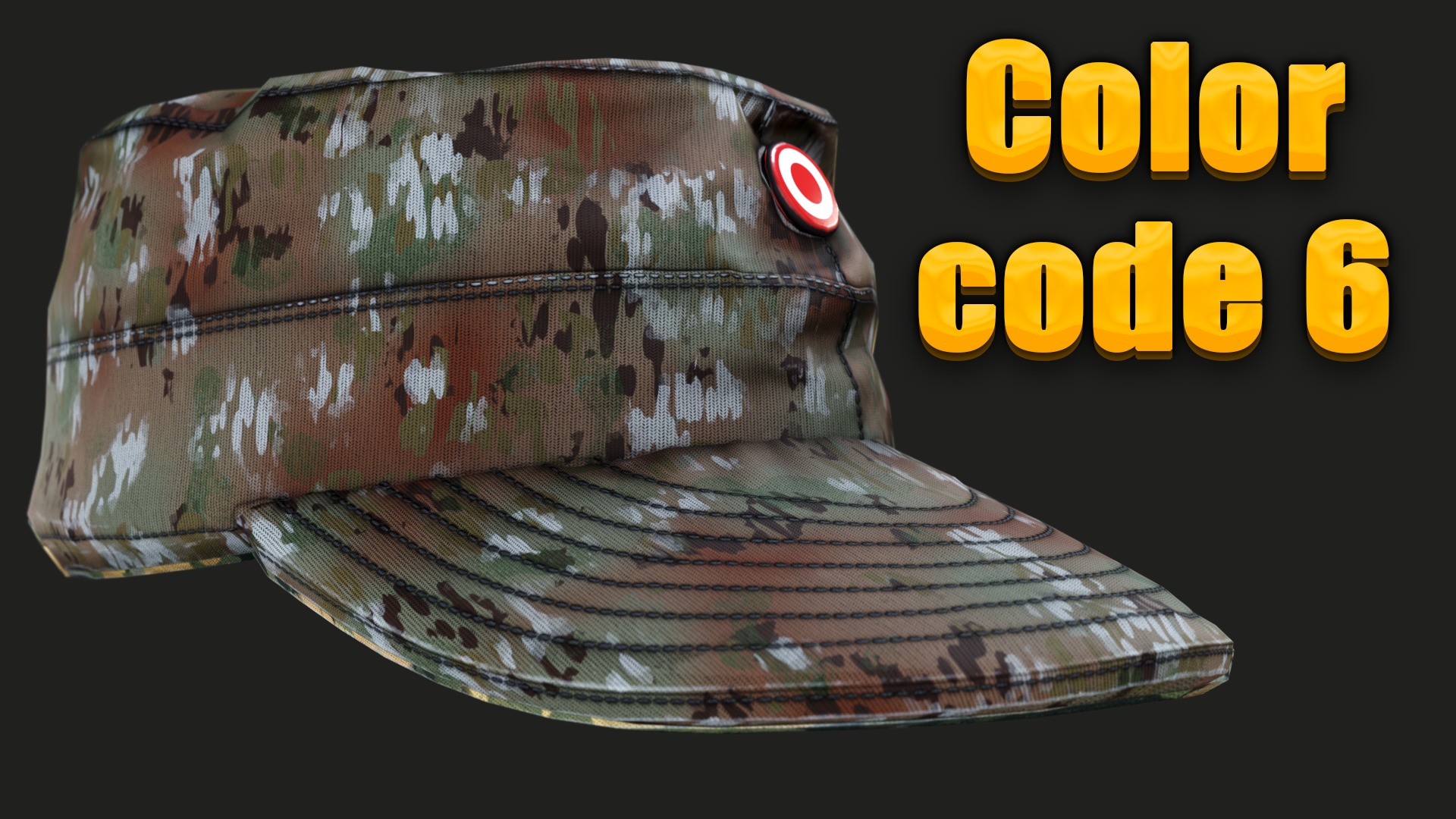Austrian Armed Forces Hat 36 Color Variations Ready Games  Low-poly 3D model_9