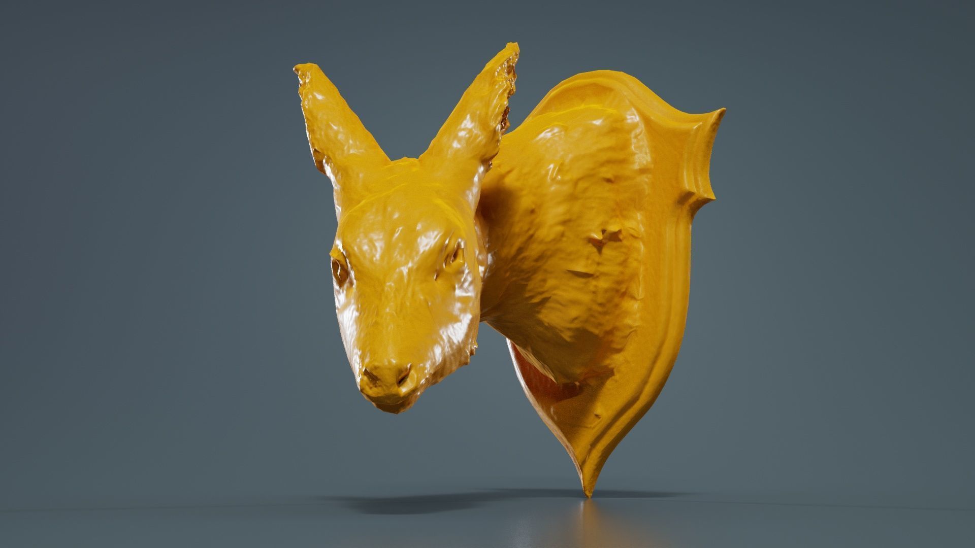 Deer Head Low-poly 3D model_12