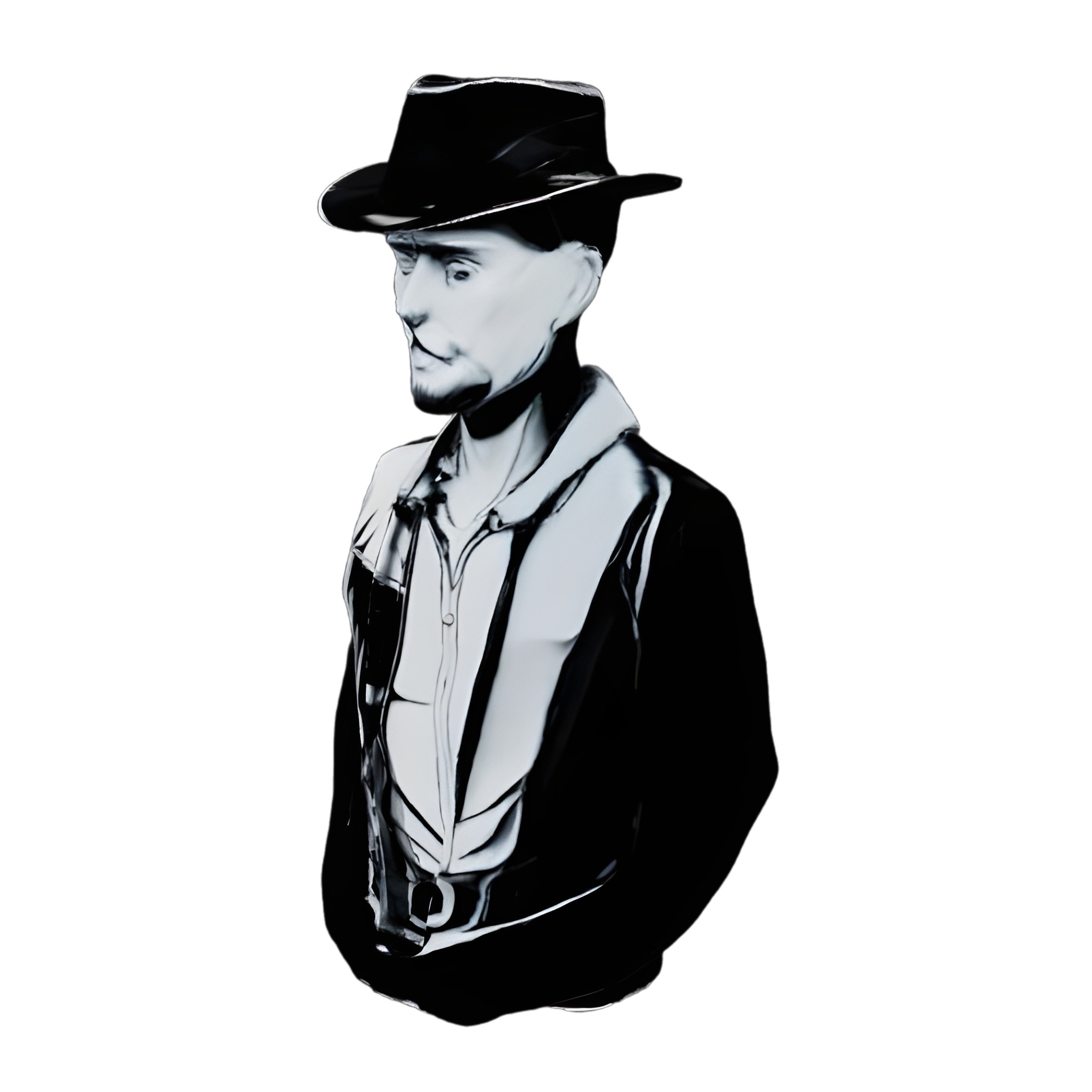 Noir Character Collection - Vintage Gentleman Busts 3D print model_4