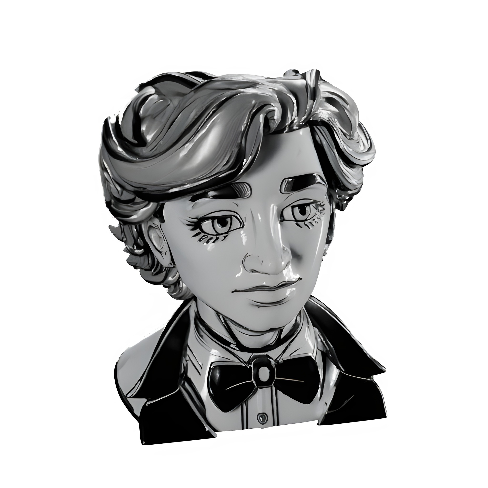 Noir Character Collection - Vintage Gentleman Busts 3D print model_1