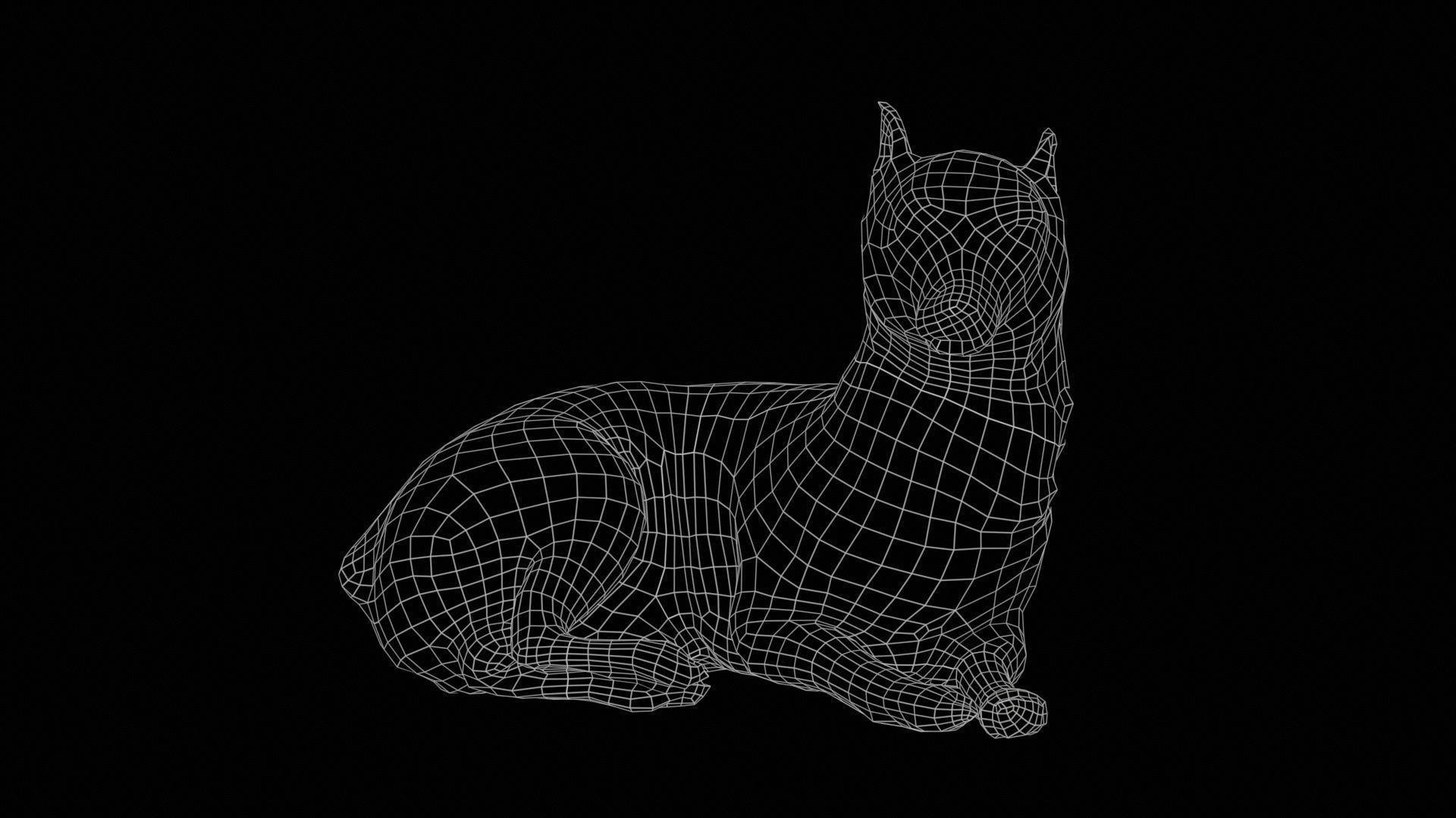 Dog Low-poly 3D model_11