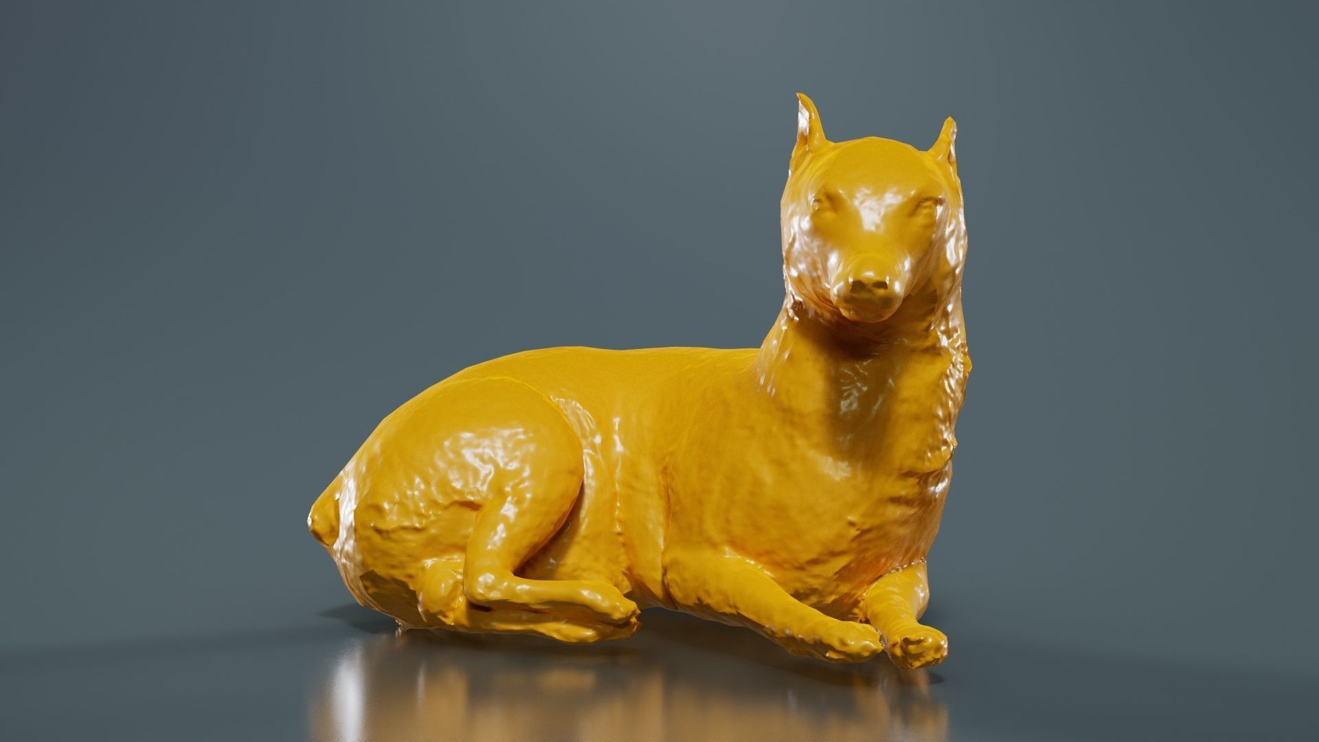 Dog Low-poly 3D model_12