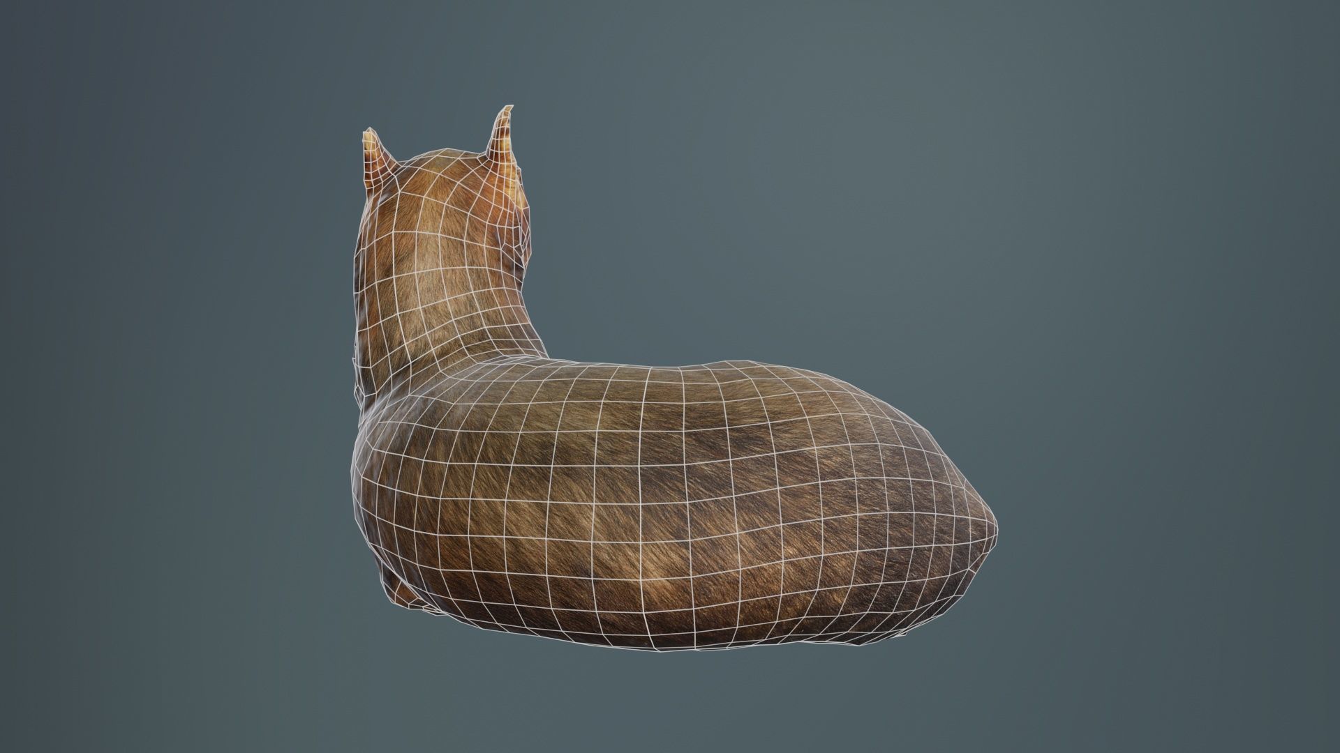 Dog Low-poly 3D model_10