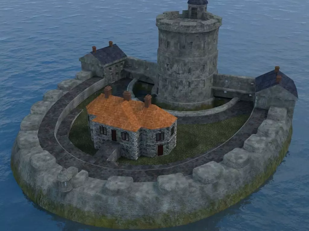 XVIIIth Century coastal fortress 3D model_0