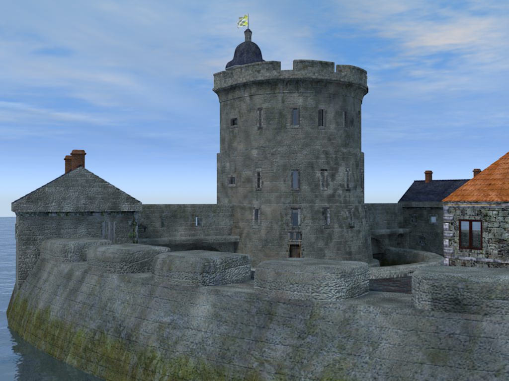 XVIIIth Century coastal fortress 3D model_8