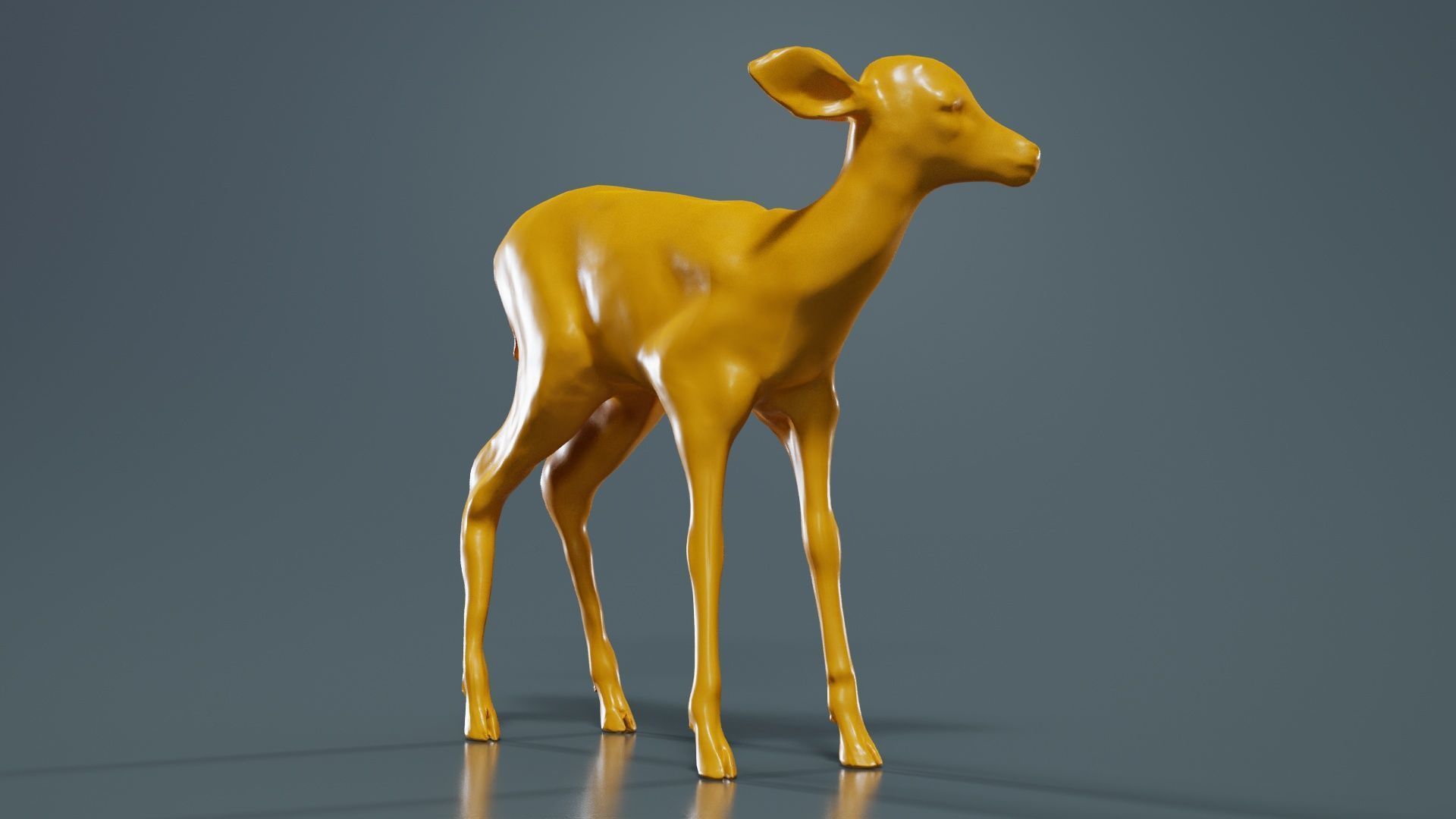 Fawn Low-poly 3D model_12