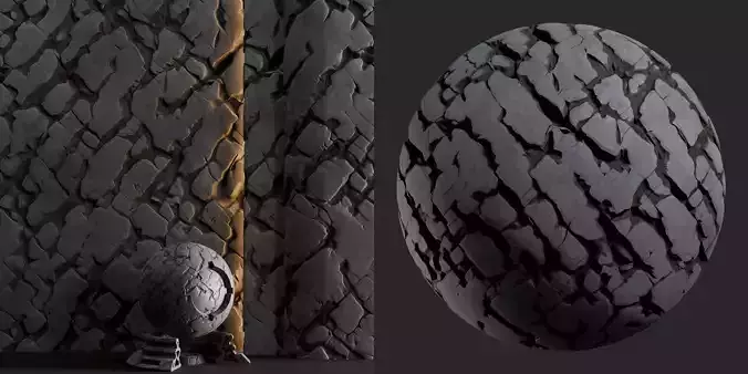 H109 Rock Cliff - PBR - 4K - Seamless - SBSAR Texture