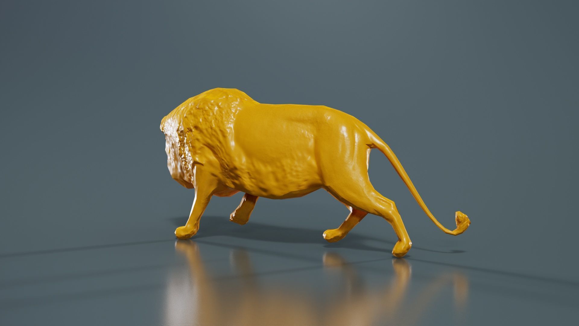 Lion Low-poly 3D model_13