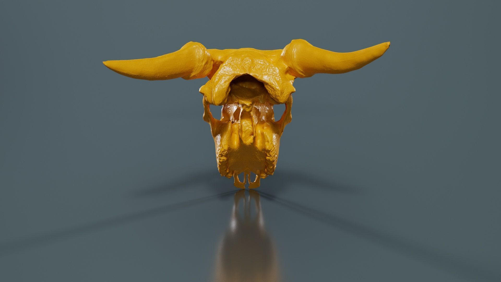 Decorated Goat Skull Low-poly 3D model_13