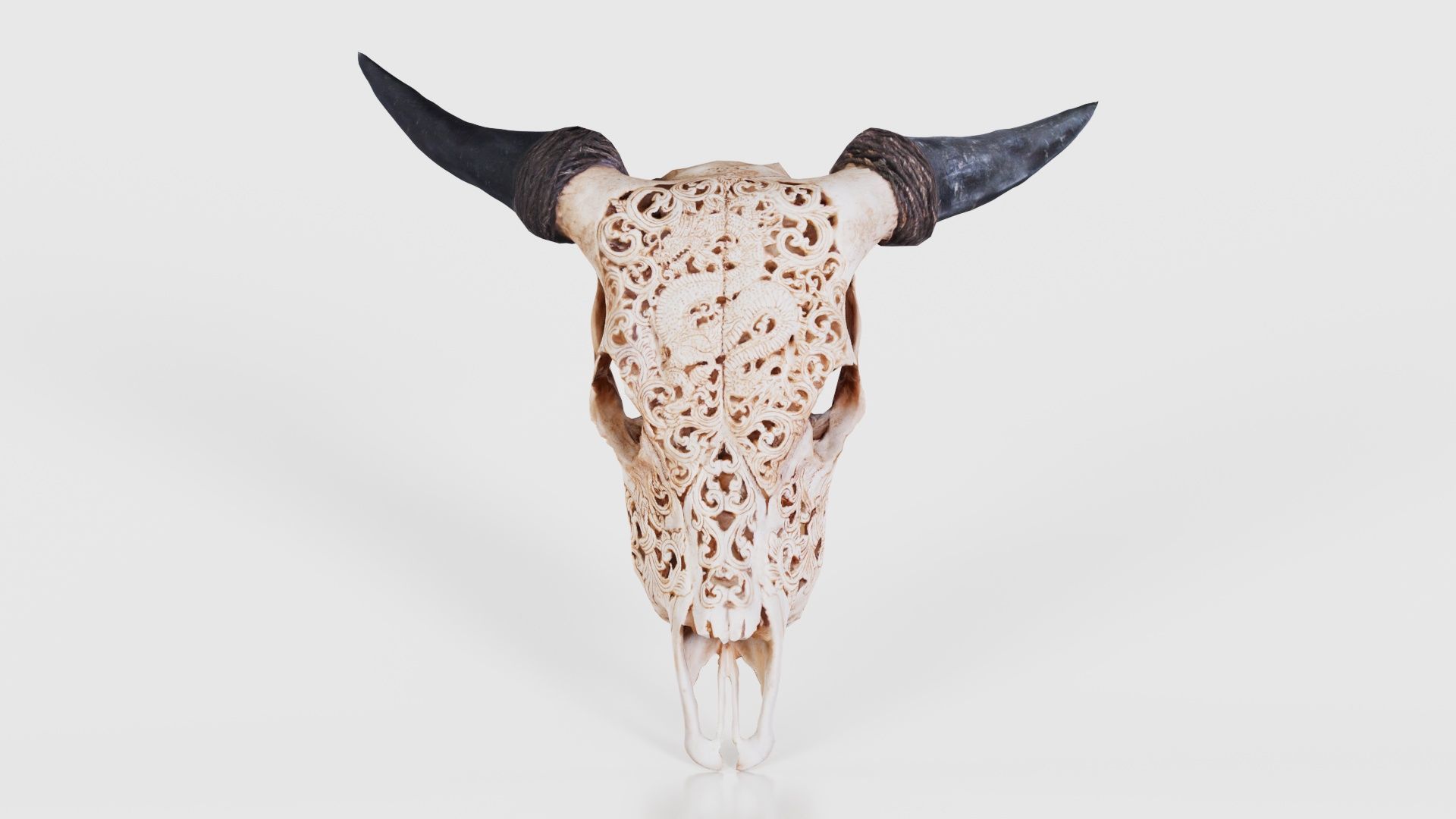 Decorated Goat Skull Low-poly 3D model_15