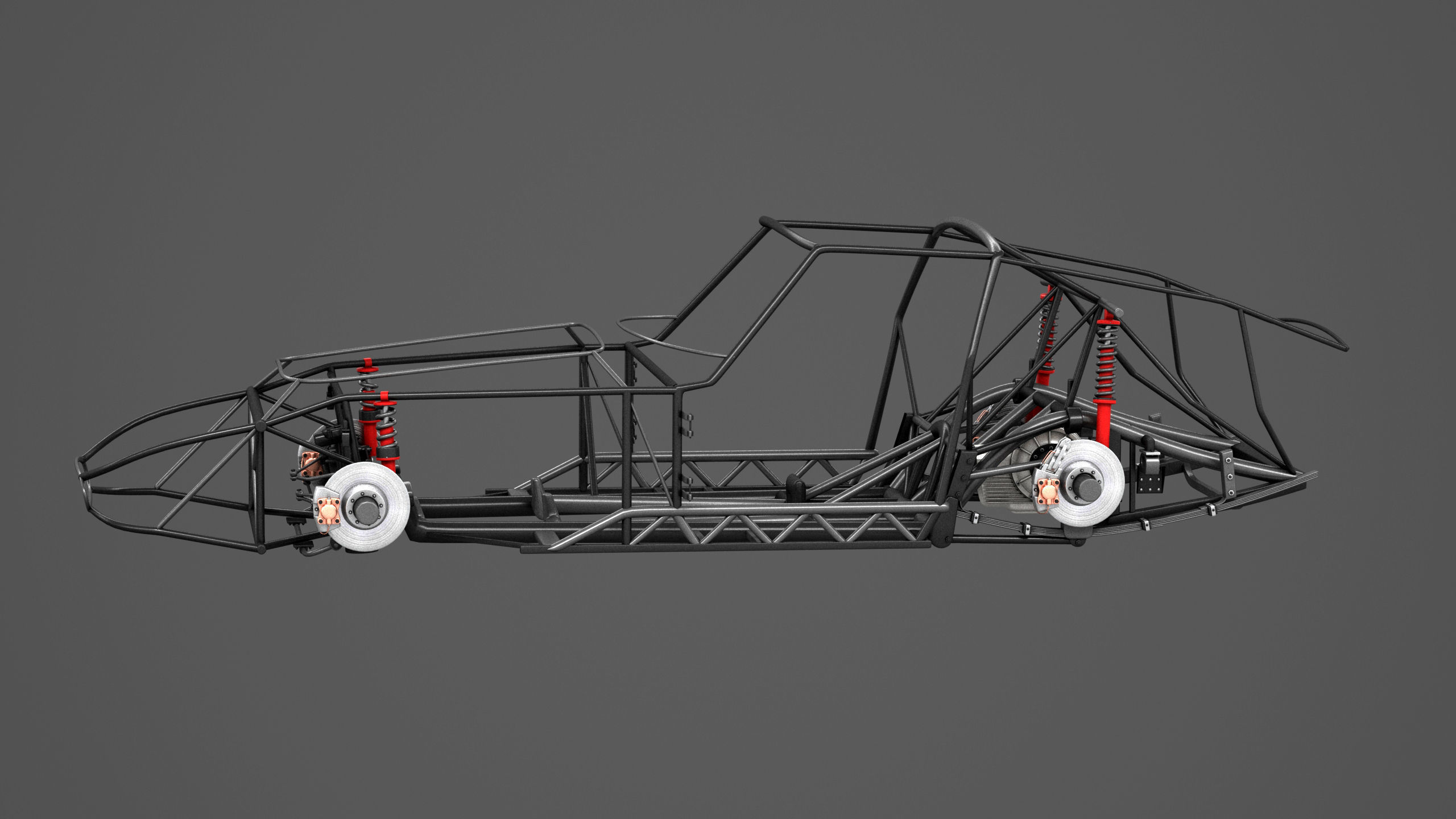 Ferrari 250 GTO Chassis Frame Undercarriage - Engine Pack Bundle 3D Model Collection_18