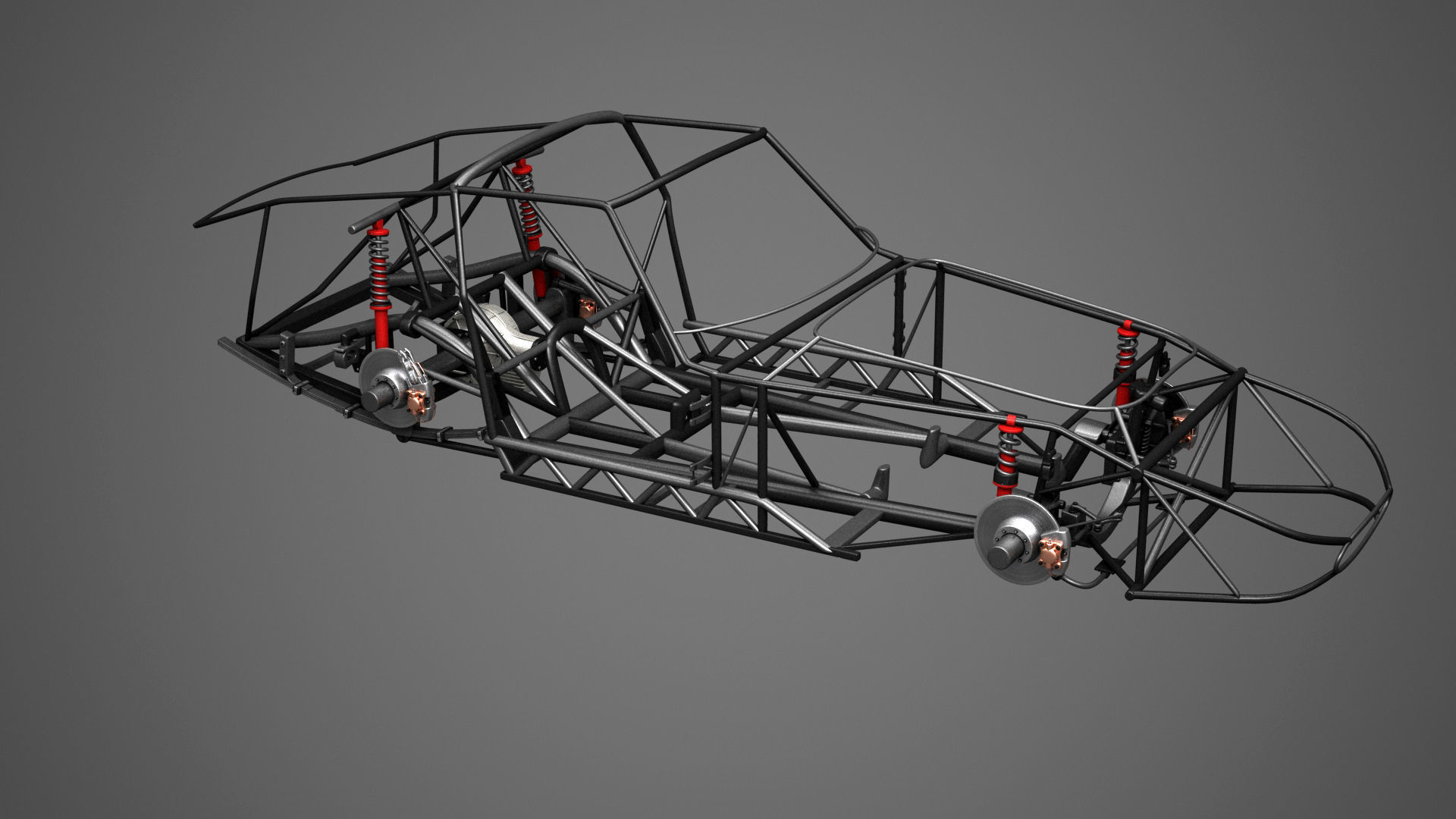 Ferrari 250 GTO Chassis Frame Undercarriage - Engine Pack Bundle 3D Model Collection_22