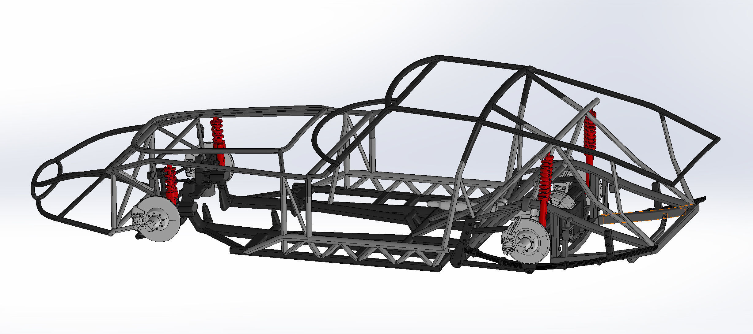Ferrari 250 GTO Chassis Frame Undercarriage - Engine Pack Bundle 3D Model Collection_5
