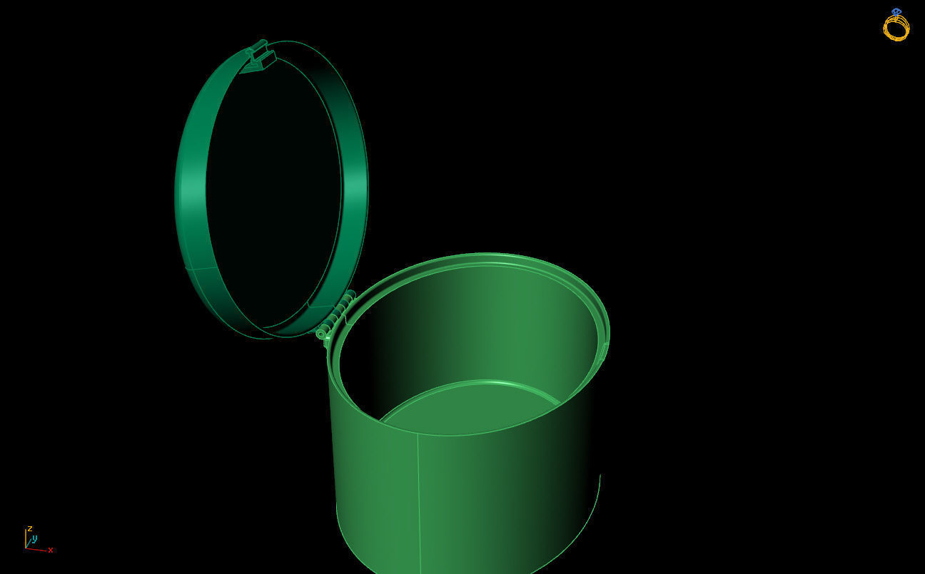 Oval box 3D print model_9