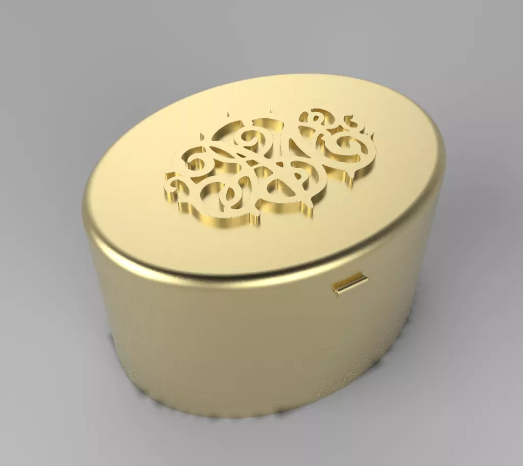 Oval box 3D print model_0