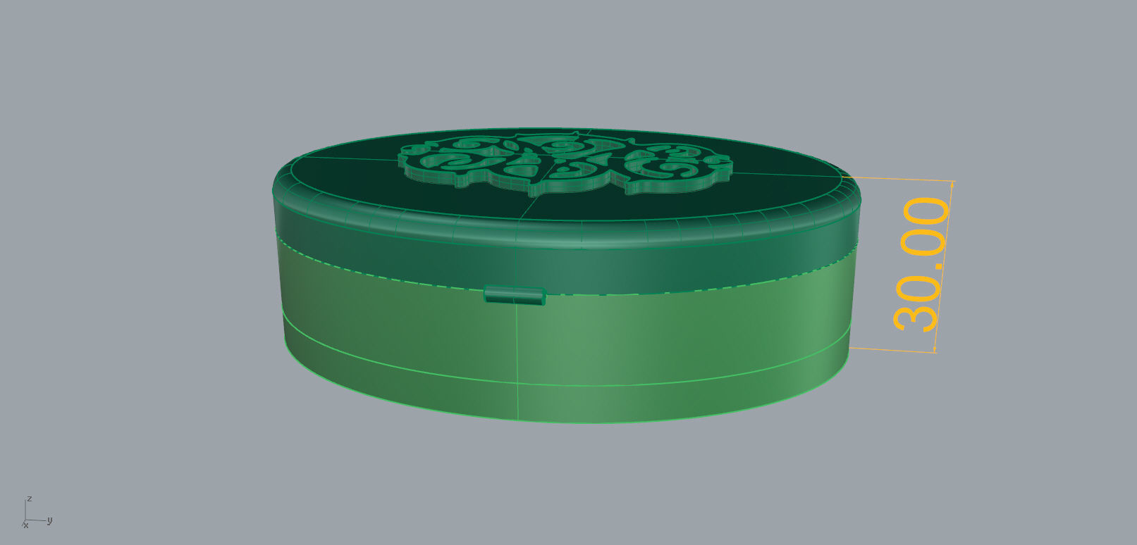 Oval box 3D print model_11