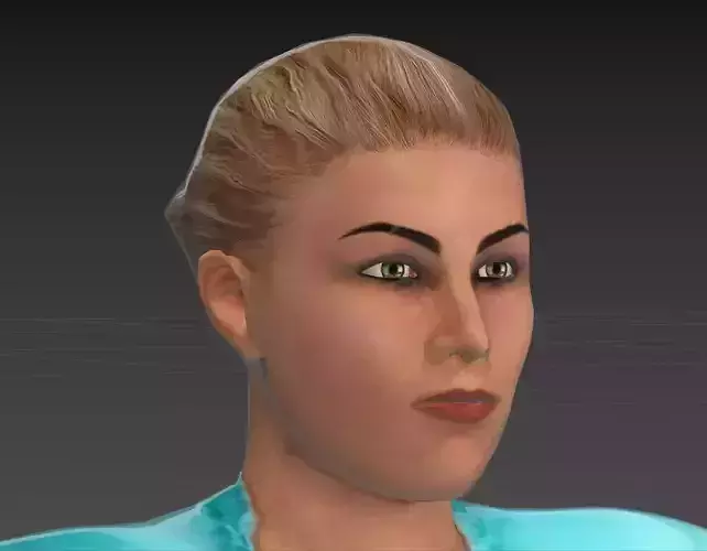 Female Character Low-poly 3D model