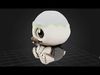 cute baby turtle sitting  3D model_1
