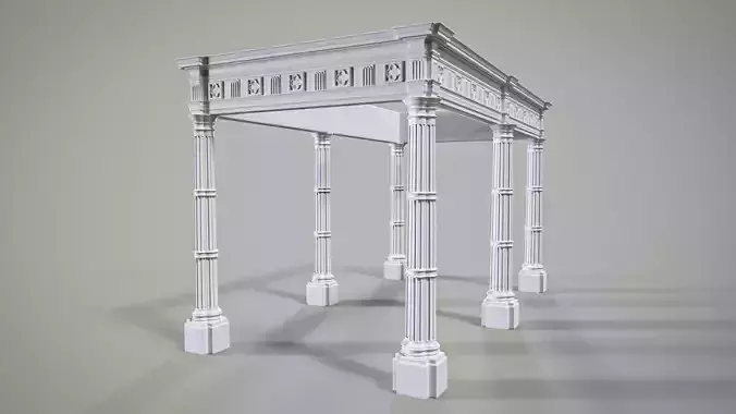 Highpoly Gothic Column - type 1 3D model Highpoly Gothic Column - type 1 3D model
